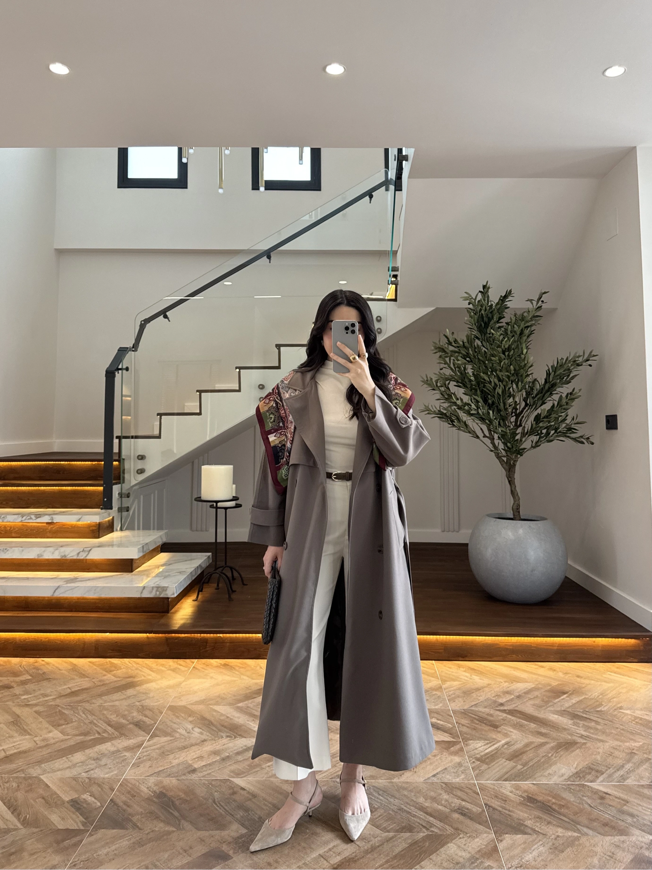 HAKİ APOLETLİ KUŞAKLI TRENCH -7589