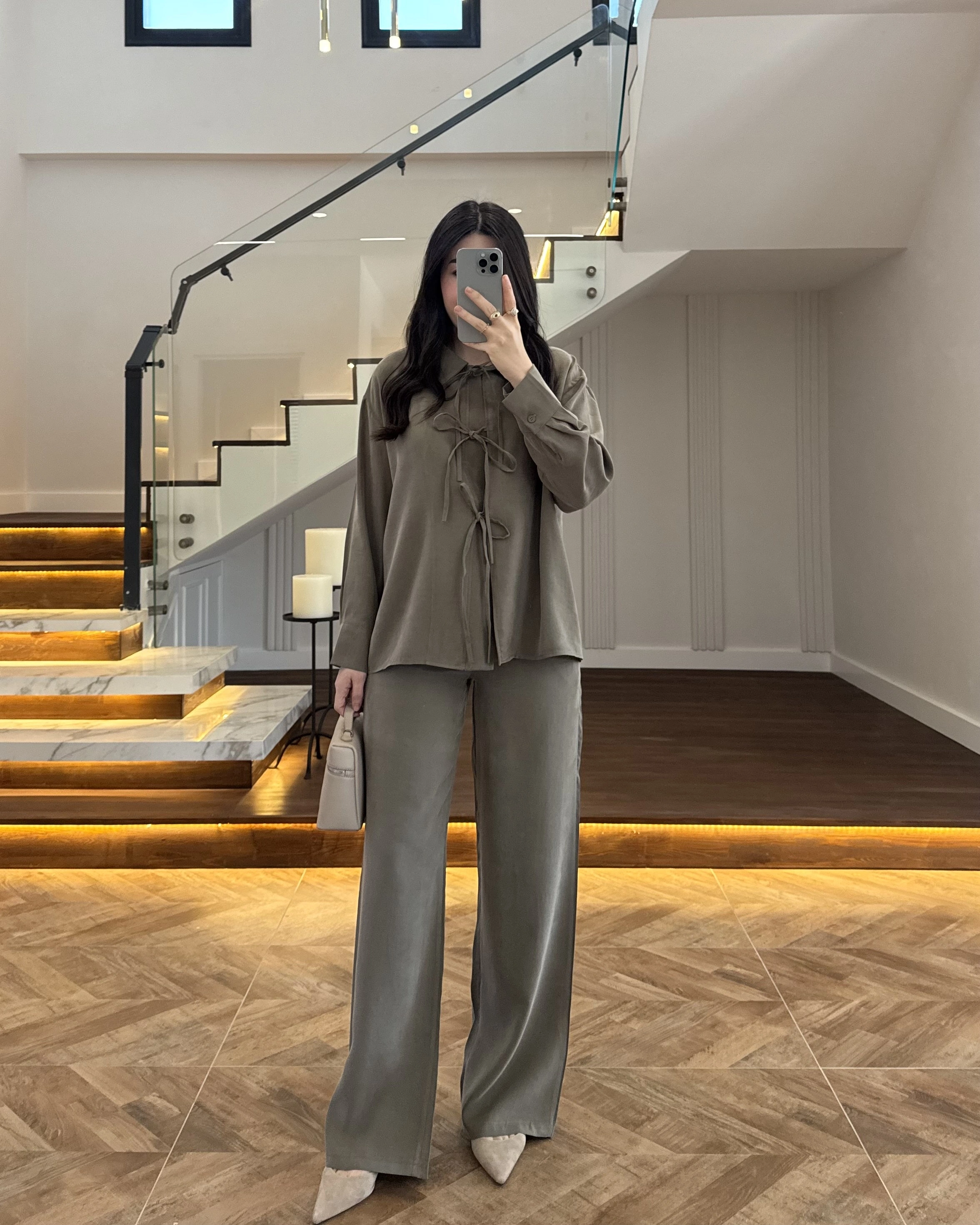 HAKİ BAĞLAMALI GÖMLEK TAKIM -8949