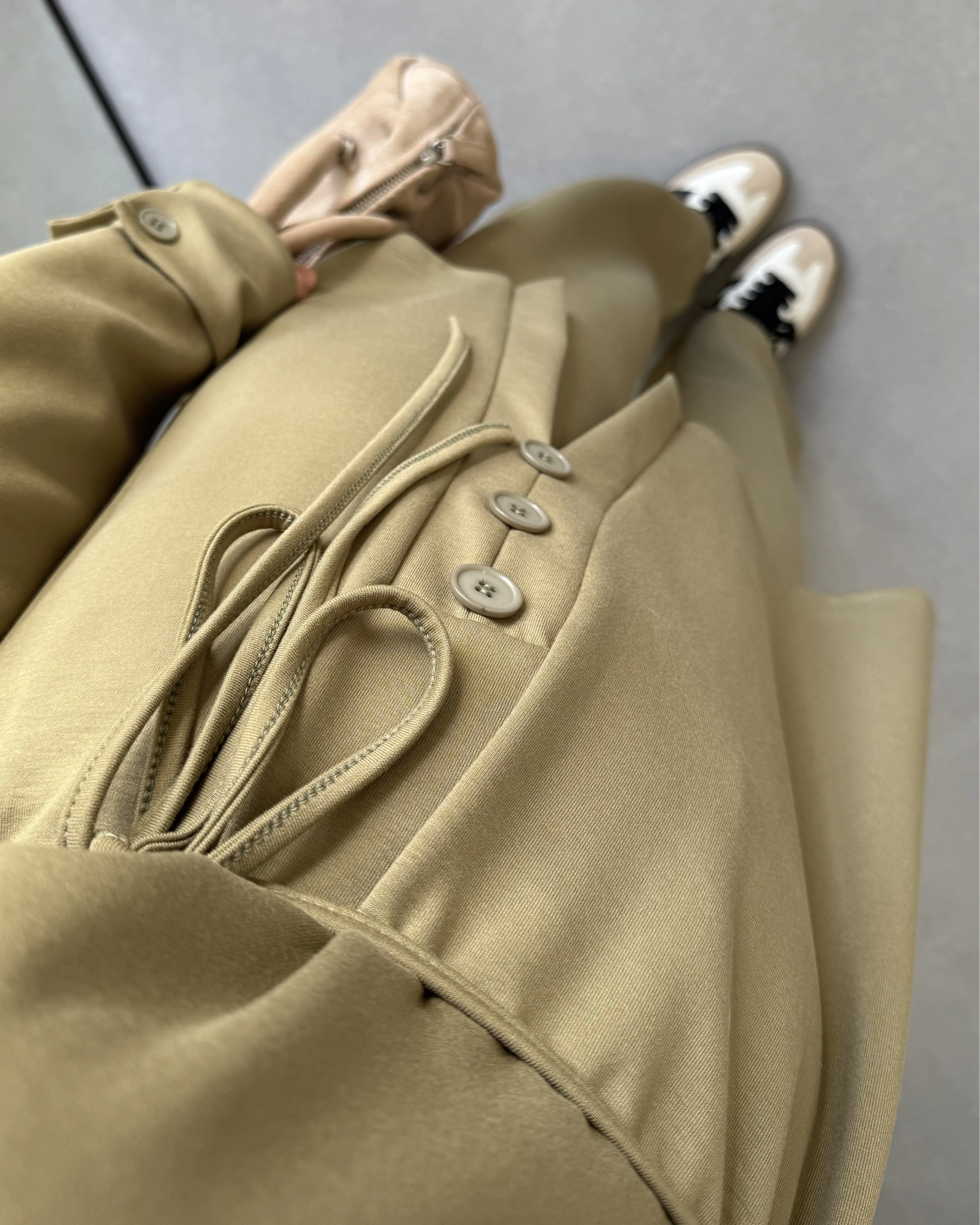 HAKİ DÜĞME DETAYLI MODAL TAKIM