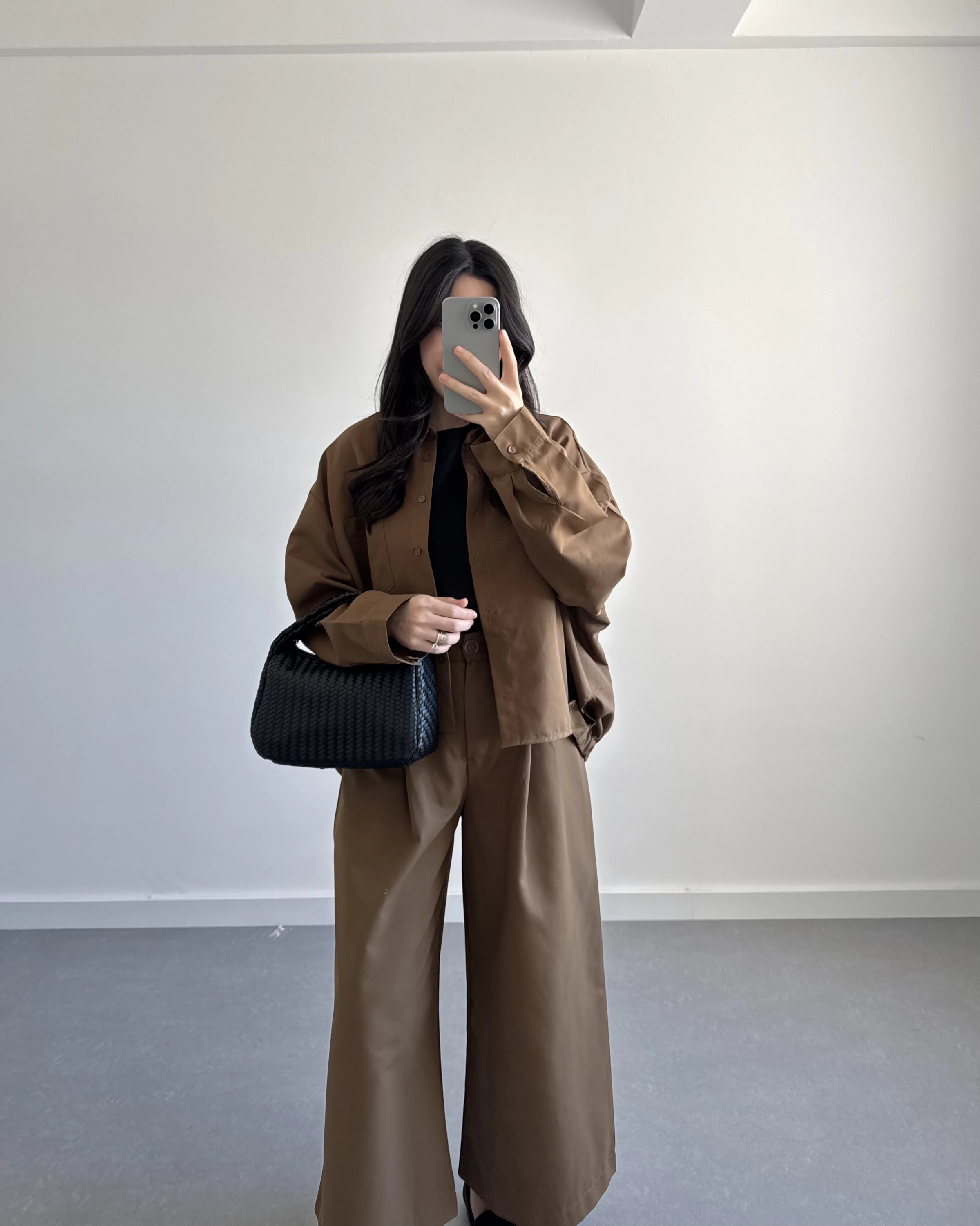 HAKİ GENİŞ PAÇA OVERSİZE TAKIM