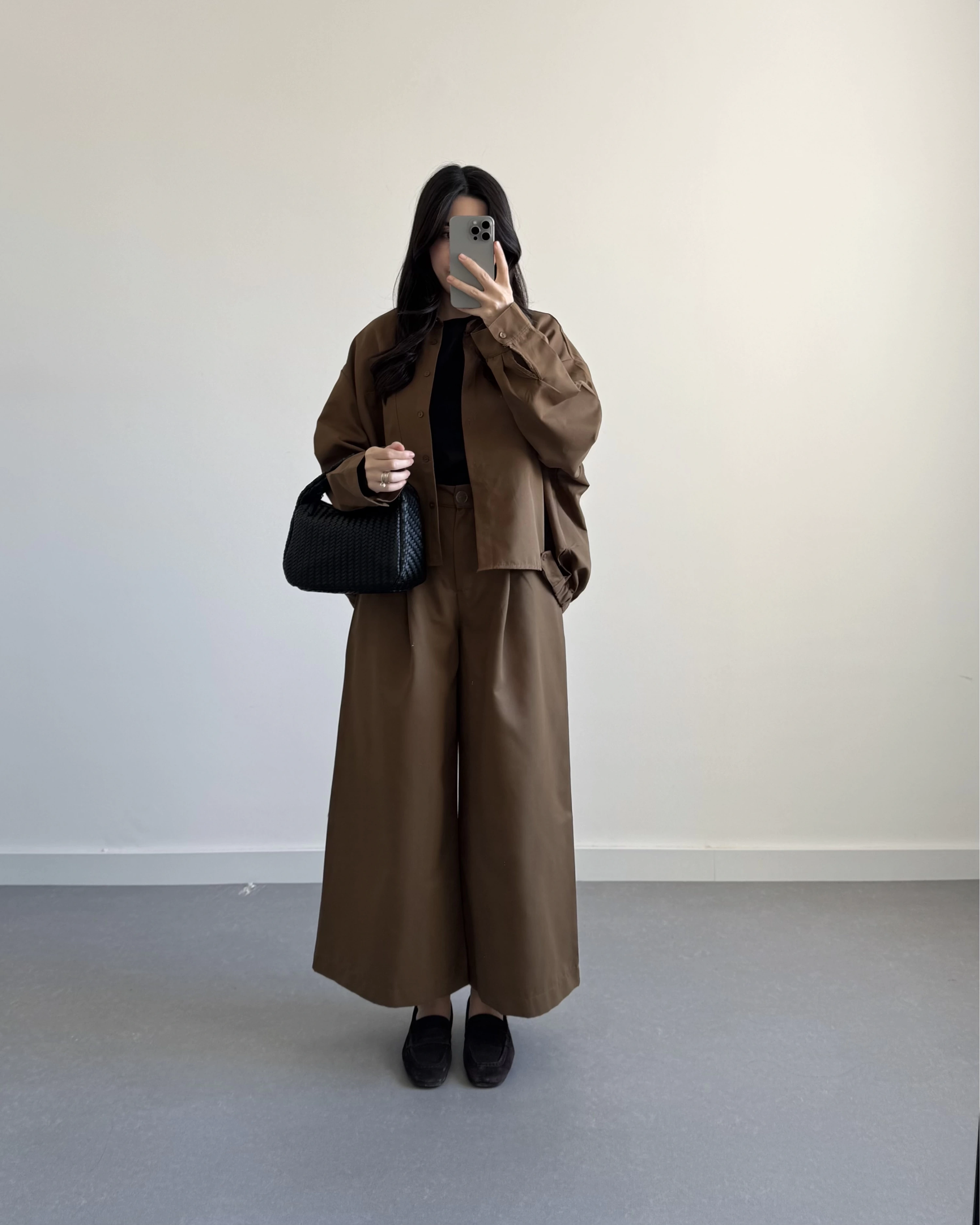 HAKİ GENİŞ PAÇA OVERSİZE TAKIM