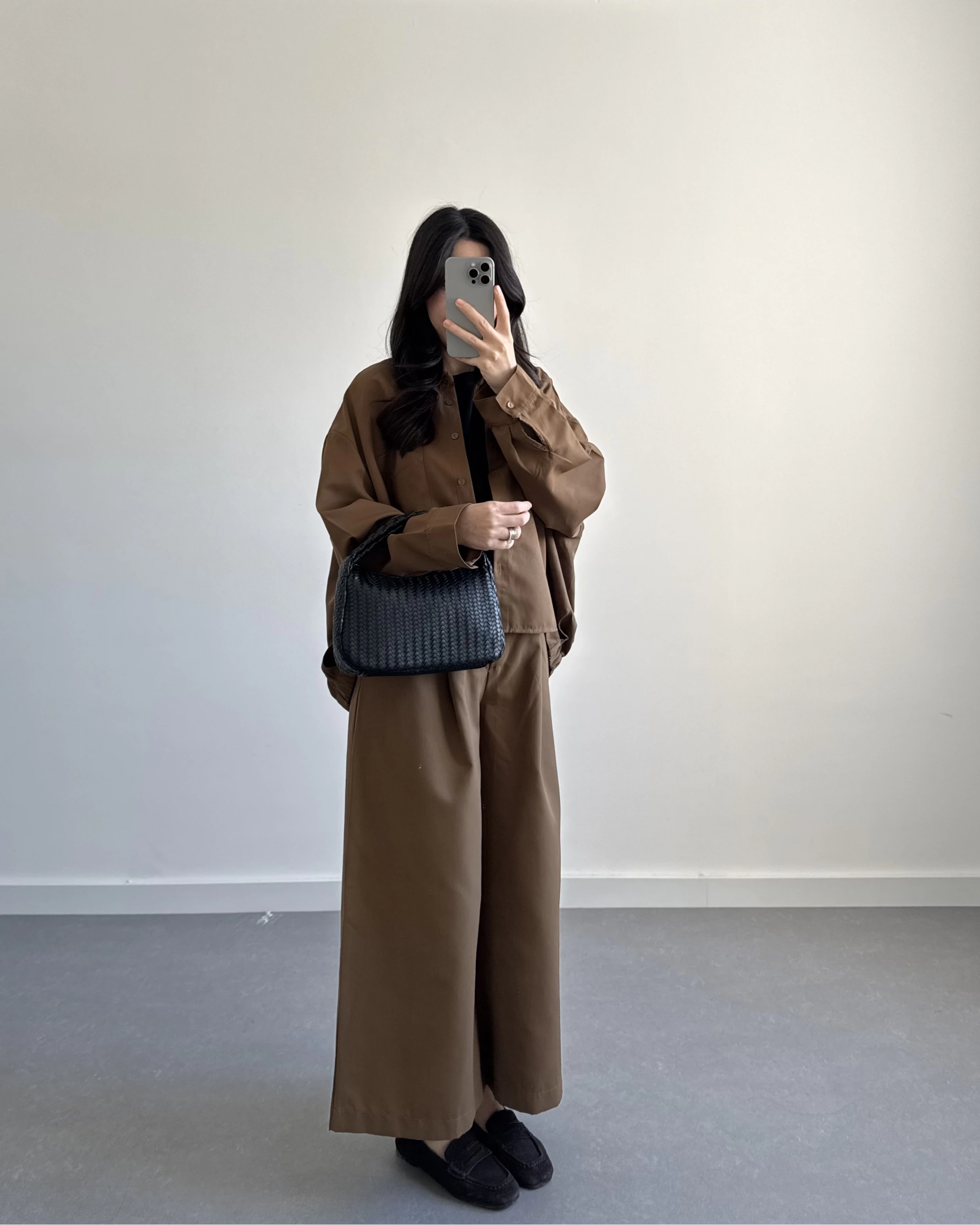 HAKİ GENİŞ PAÇA OVERSİZE TAKIM