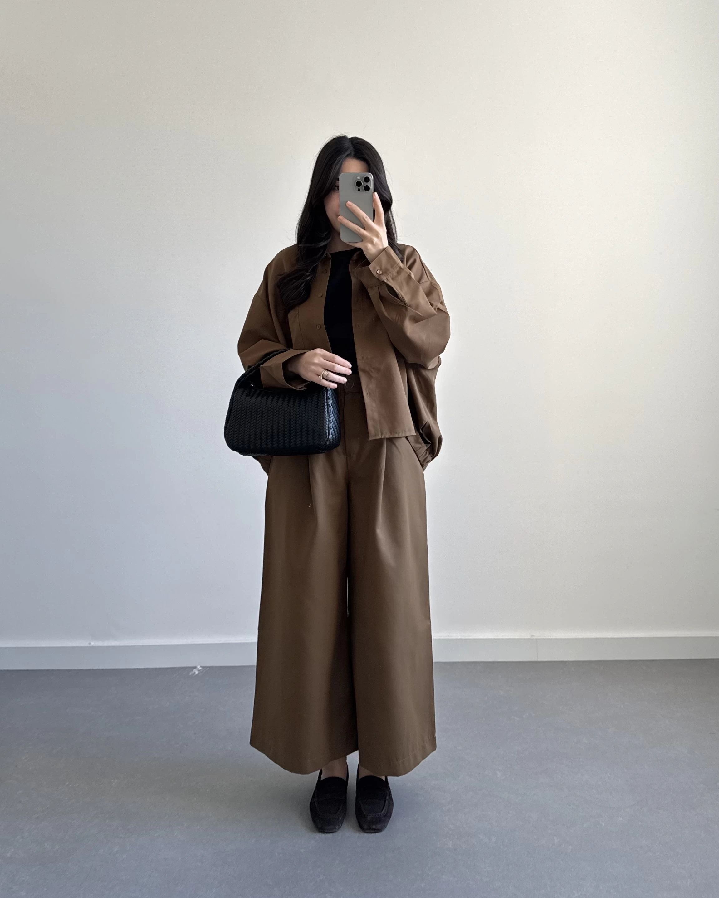 HAKİ GENİŞ PAÇA OVERSİZE TAKIM