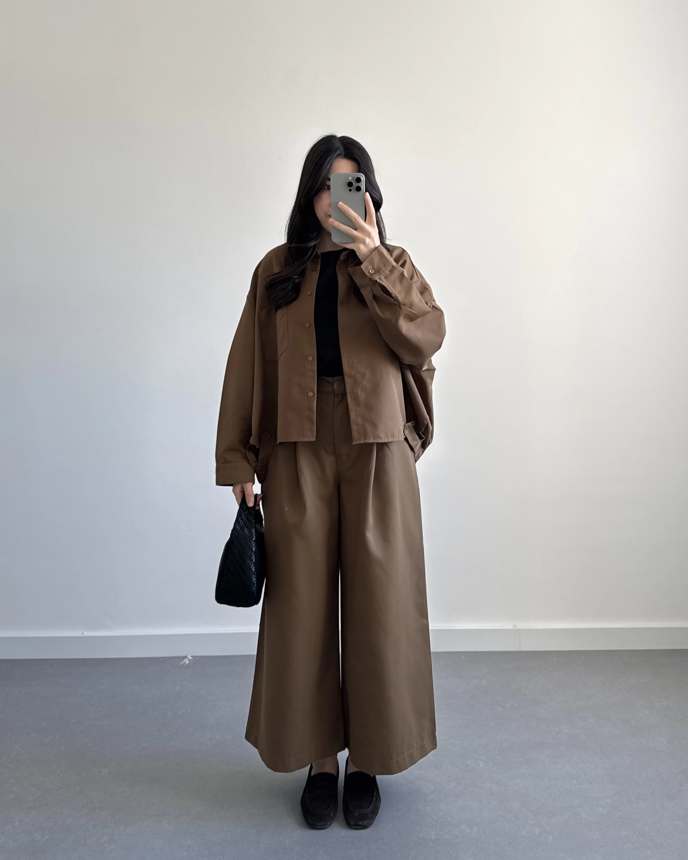 HAKİ GENİŞ PAÇA OVERSİZE TAKIM