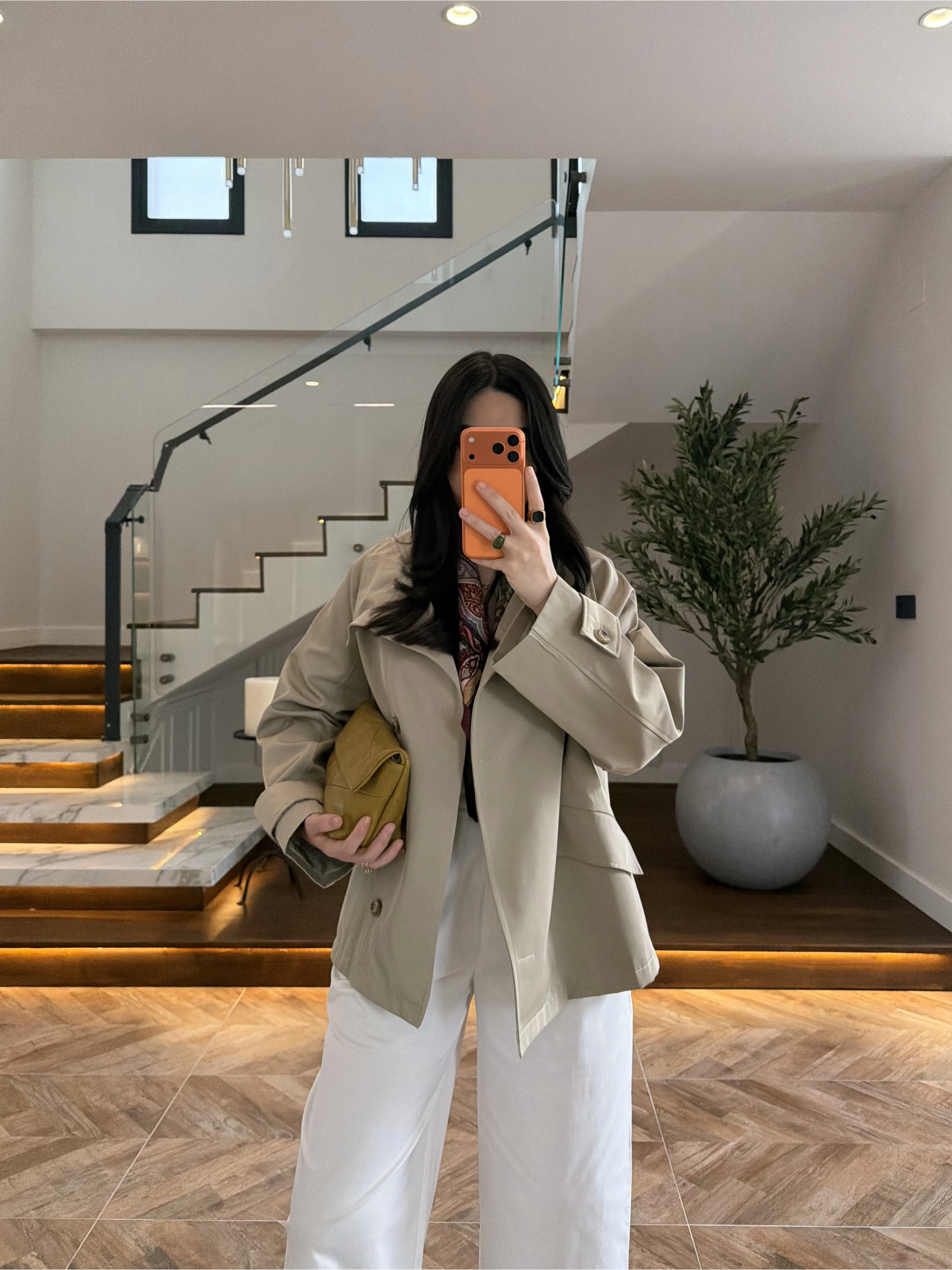 HAKİ GENİŞ YAKALI PARKA-7739