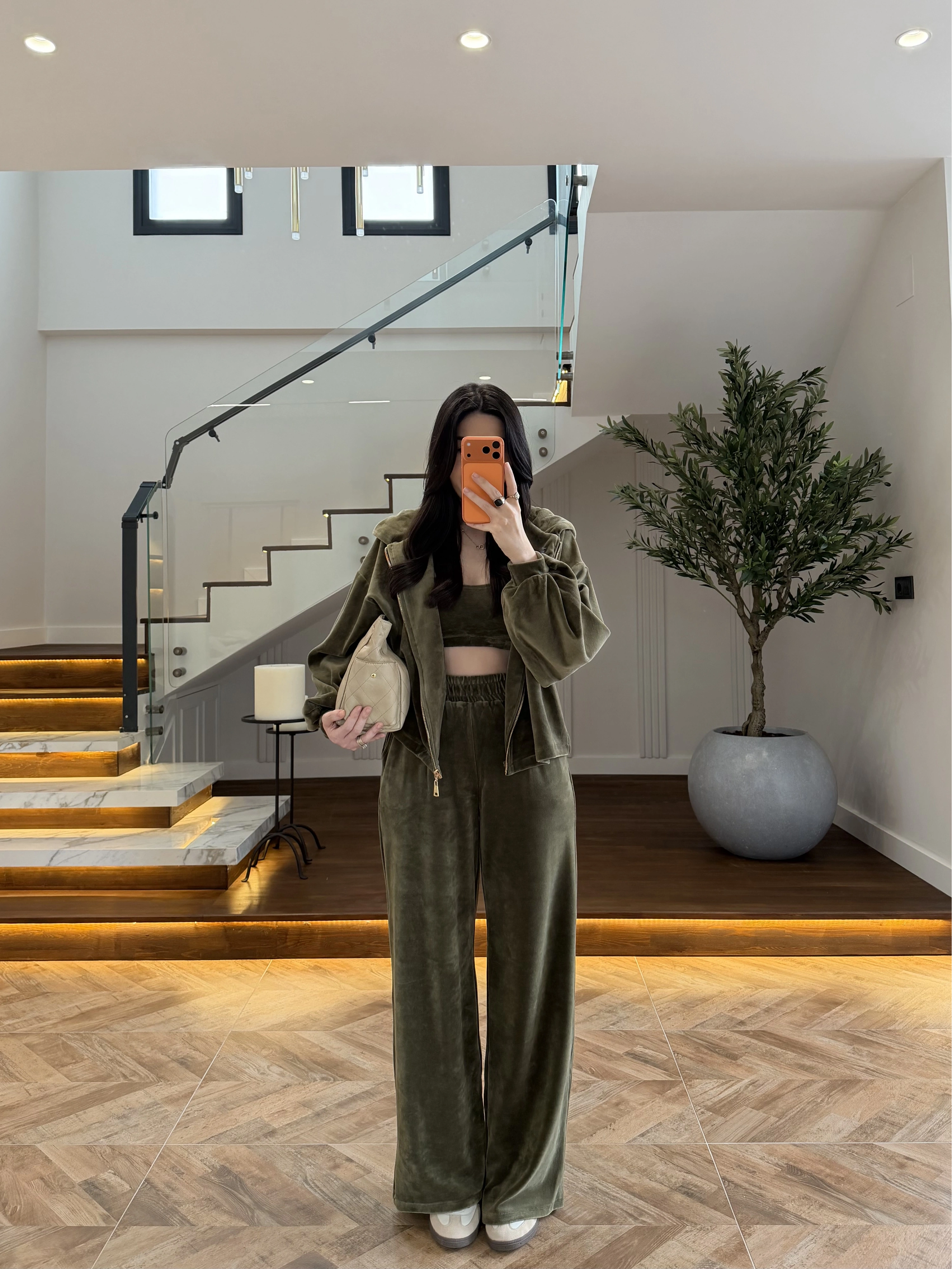 HAKİ KADİFE 3 LÜ TAKIM-0097