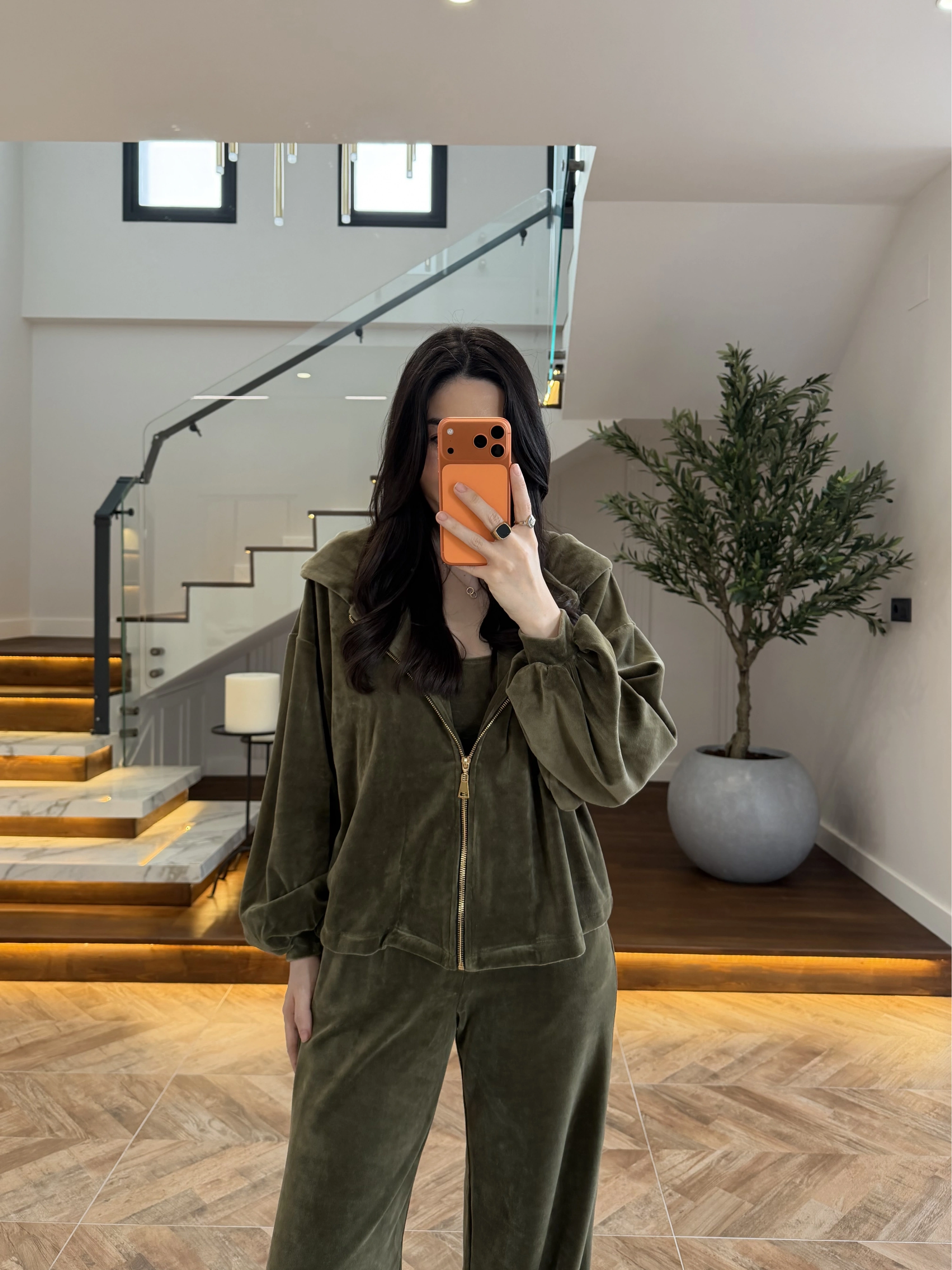 HAKİ KADİFE 3 LÜ TAKIM-0097