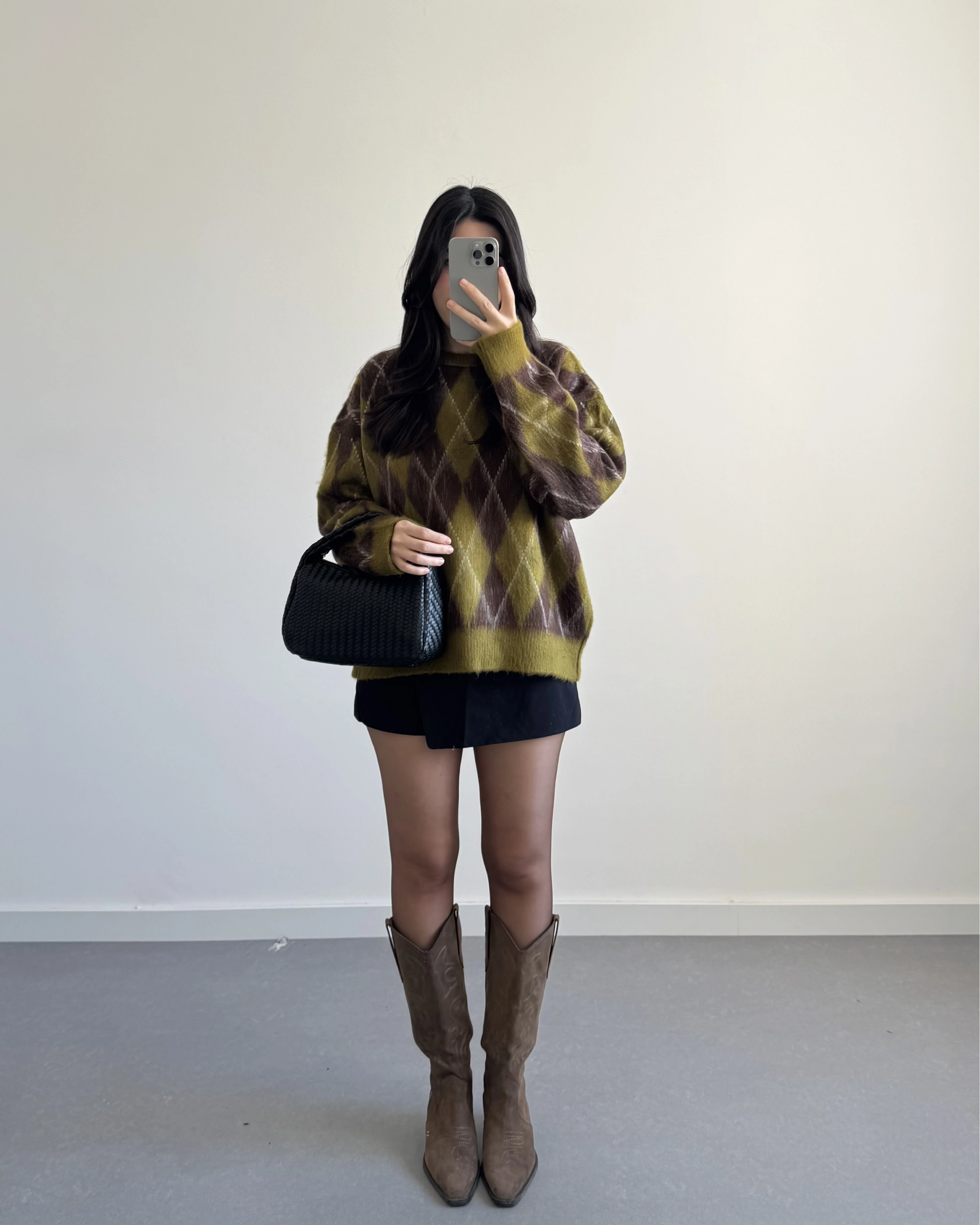 HAKİ-KAHVE BAKLAVA KAZAK