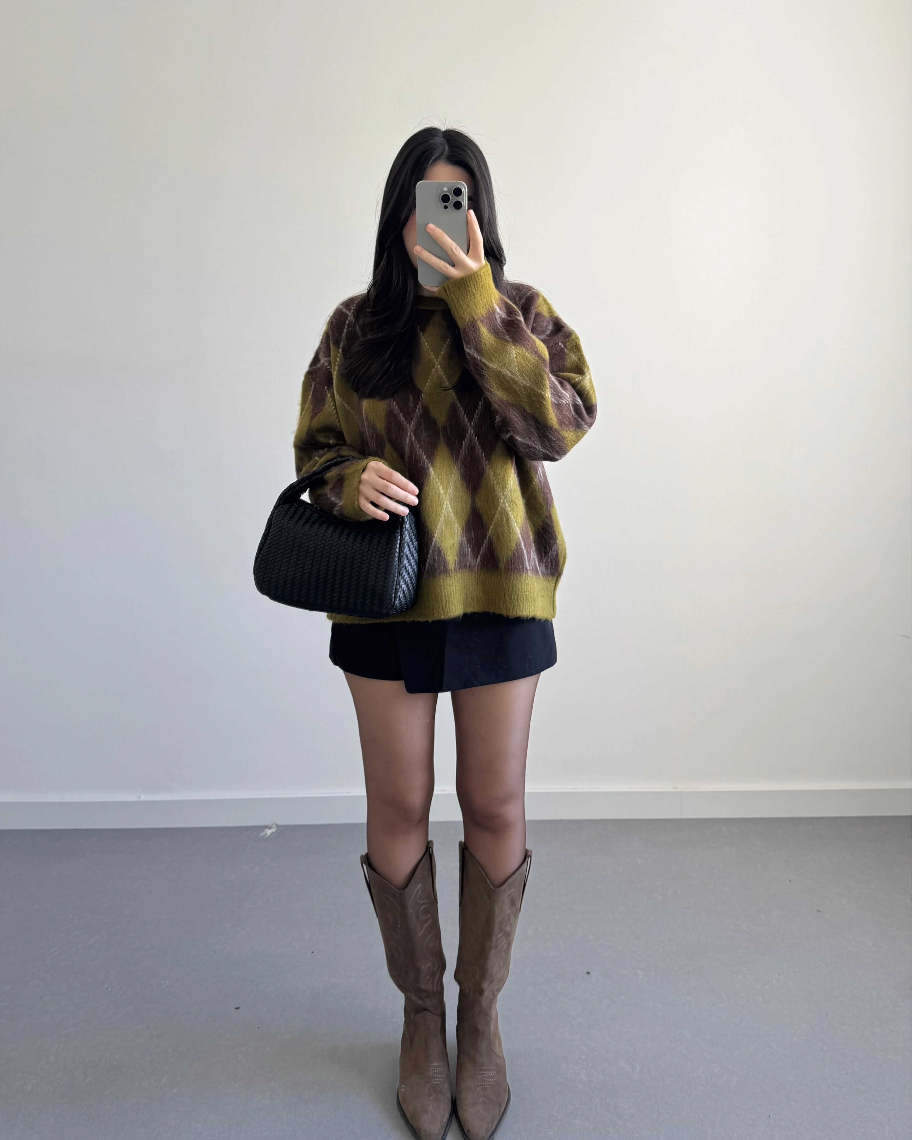 HAKİ-KAHVE BAKLAVA KAZAK