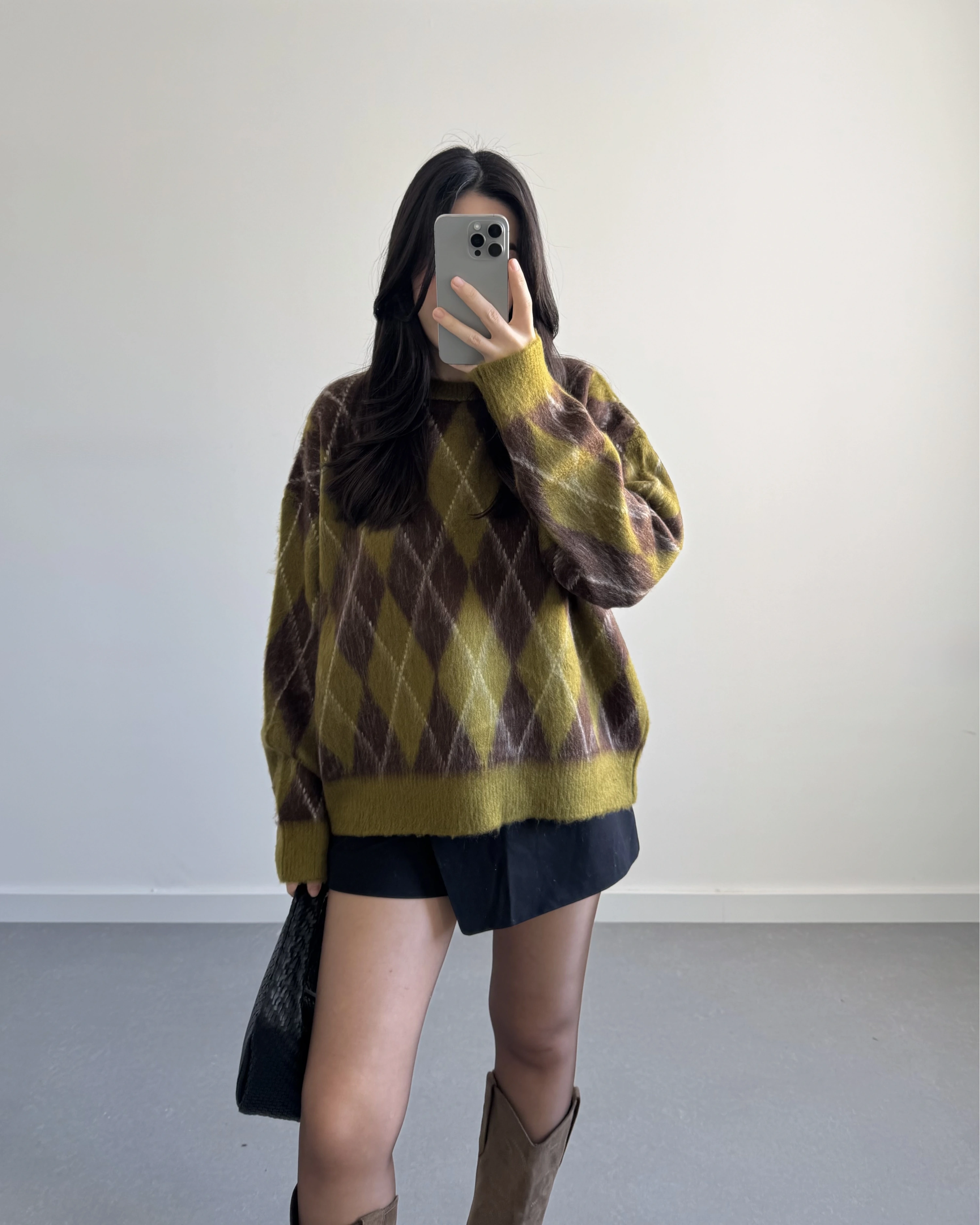 HAKİ-KAHVE BAKLAVA KAZAK