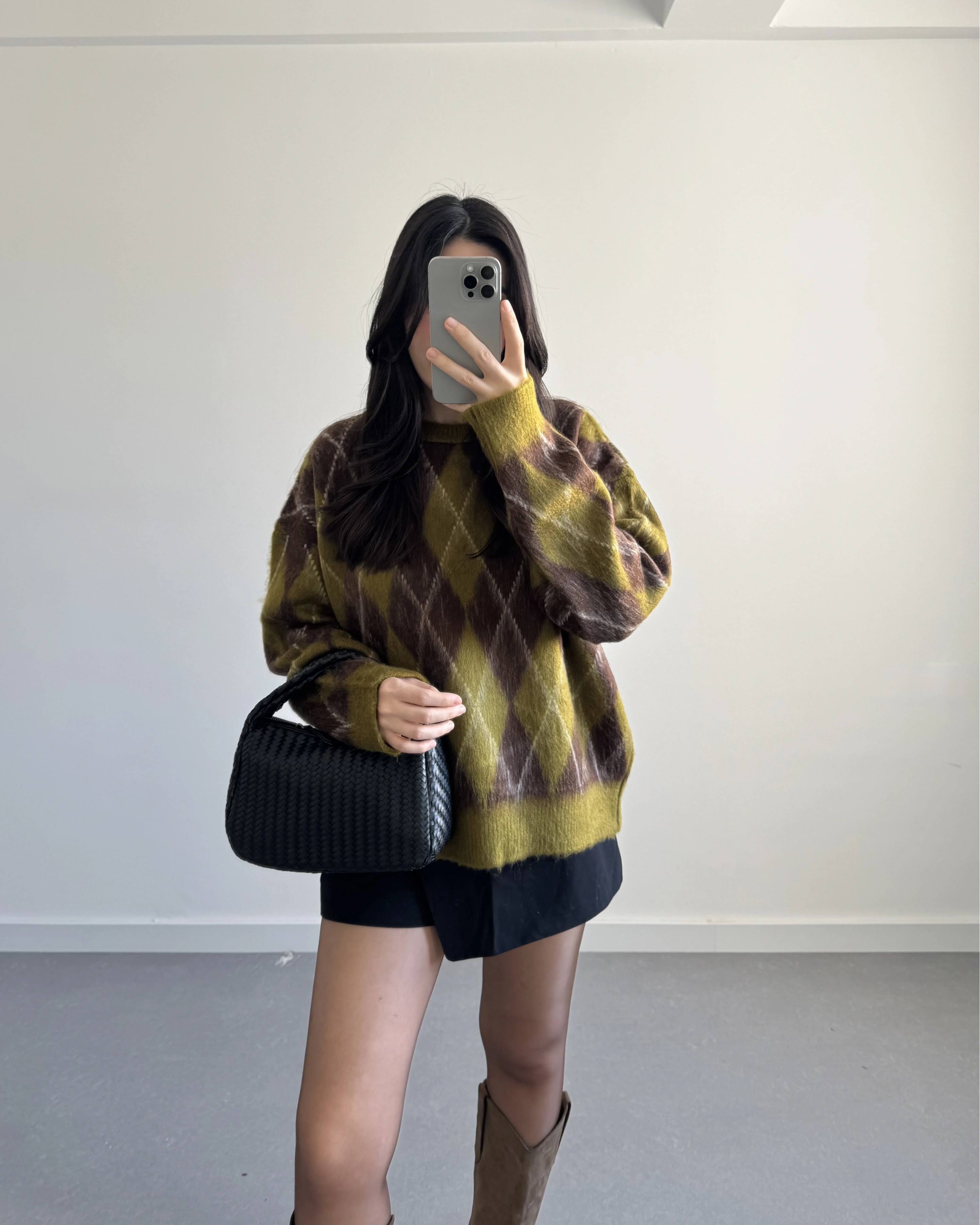 HAKİ-KAHVE BAKLAVA KAZAK