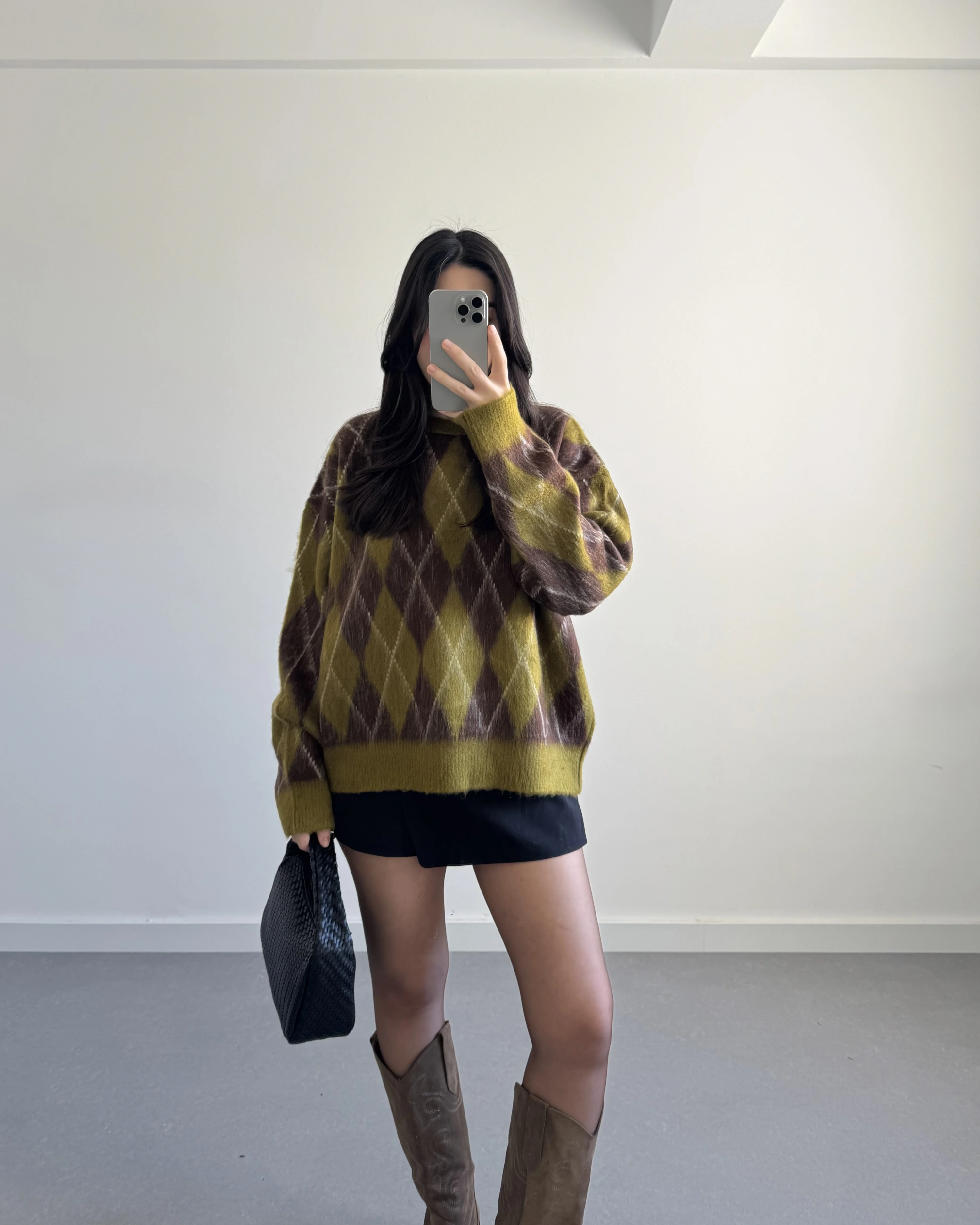 HAKİ-KAHVE BAKLAVA KAZAK