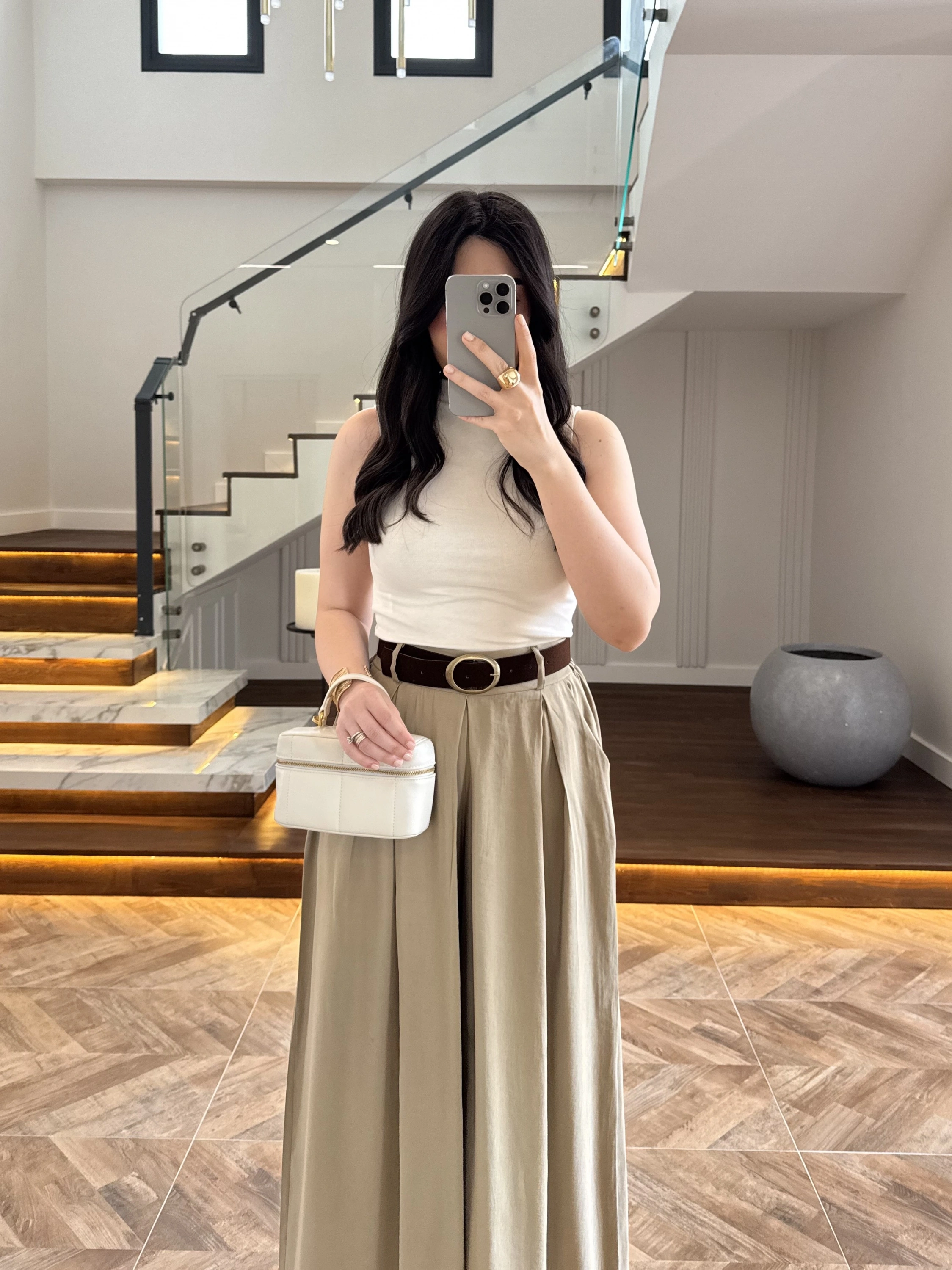 HAKİ KEMERLİ ETEKLİ PANTOLON-51354