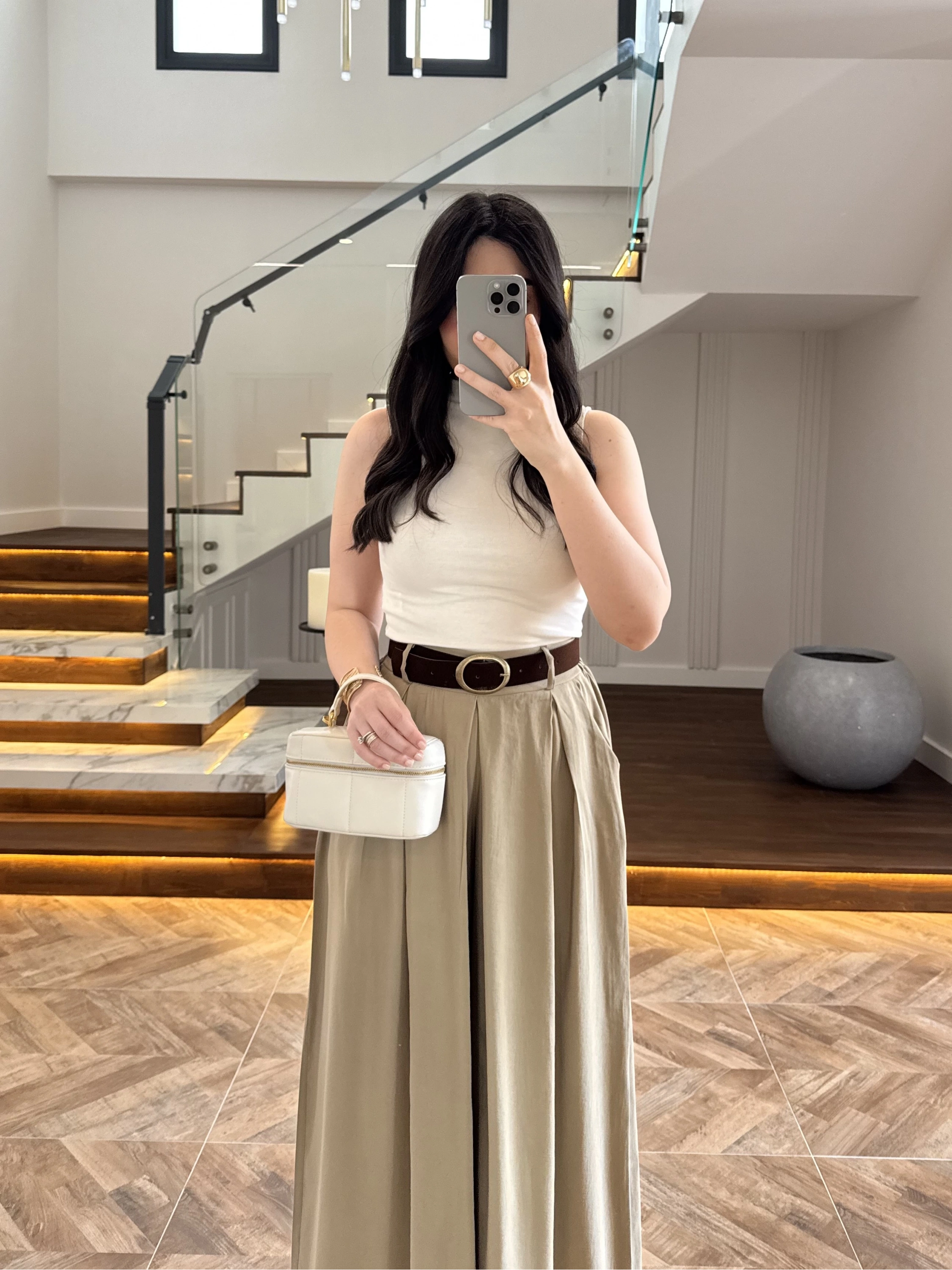 HAKİ KEMERLİ ETEKLİ PANTOLON-51354