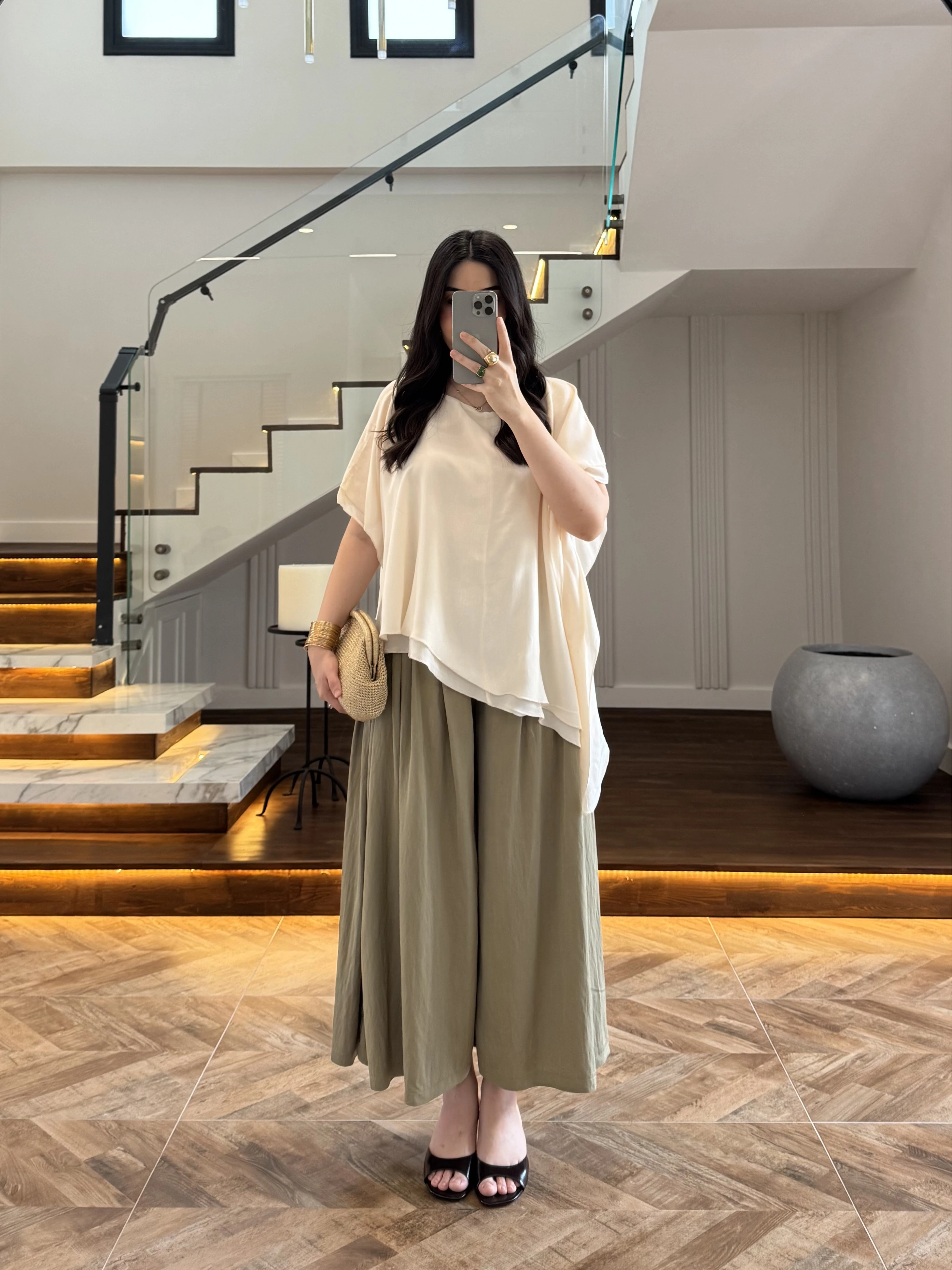 HAKİ KEMERLİ PİLELİ PANTOLON-51419