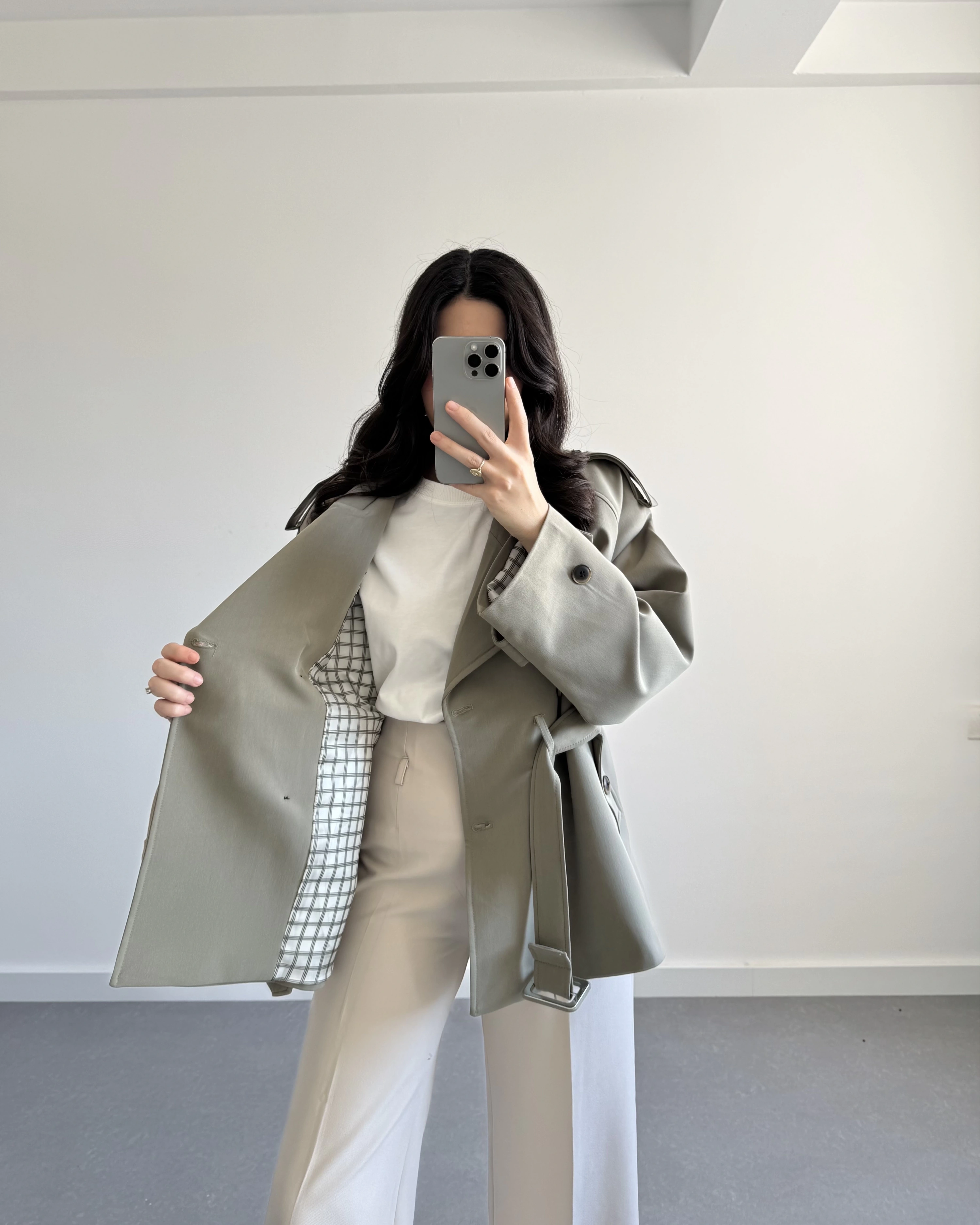 HAKİ KEMERLİ TRENÇKOT