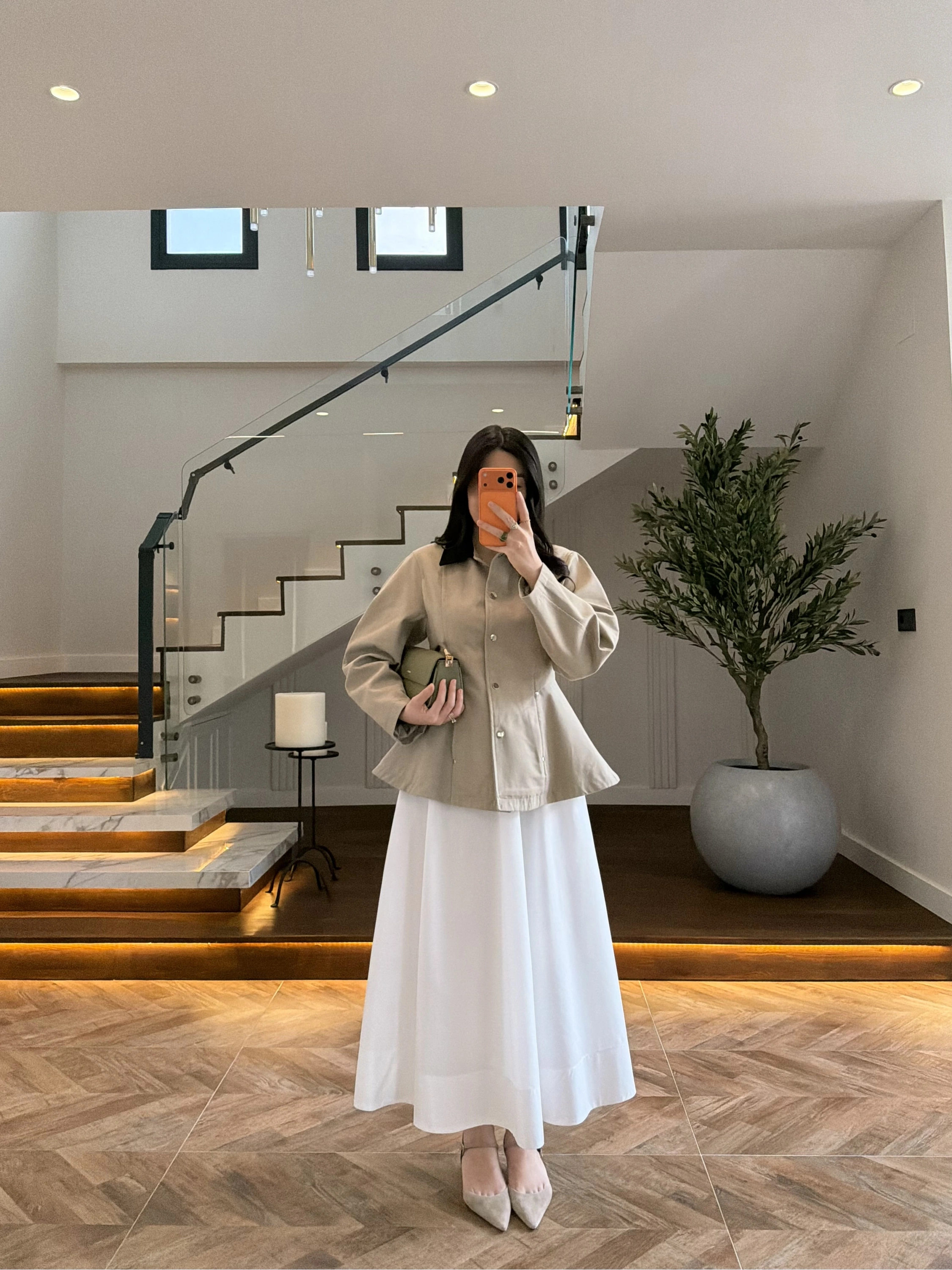 HAKİ KONTRAST YAKALI CEKET-7755