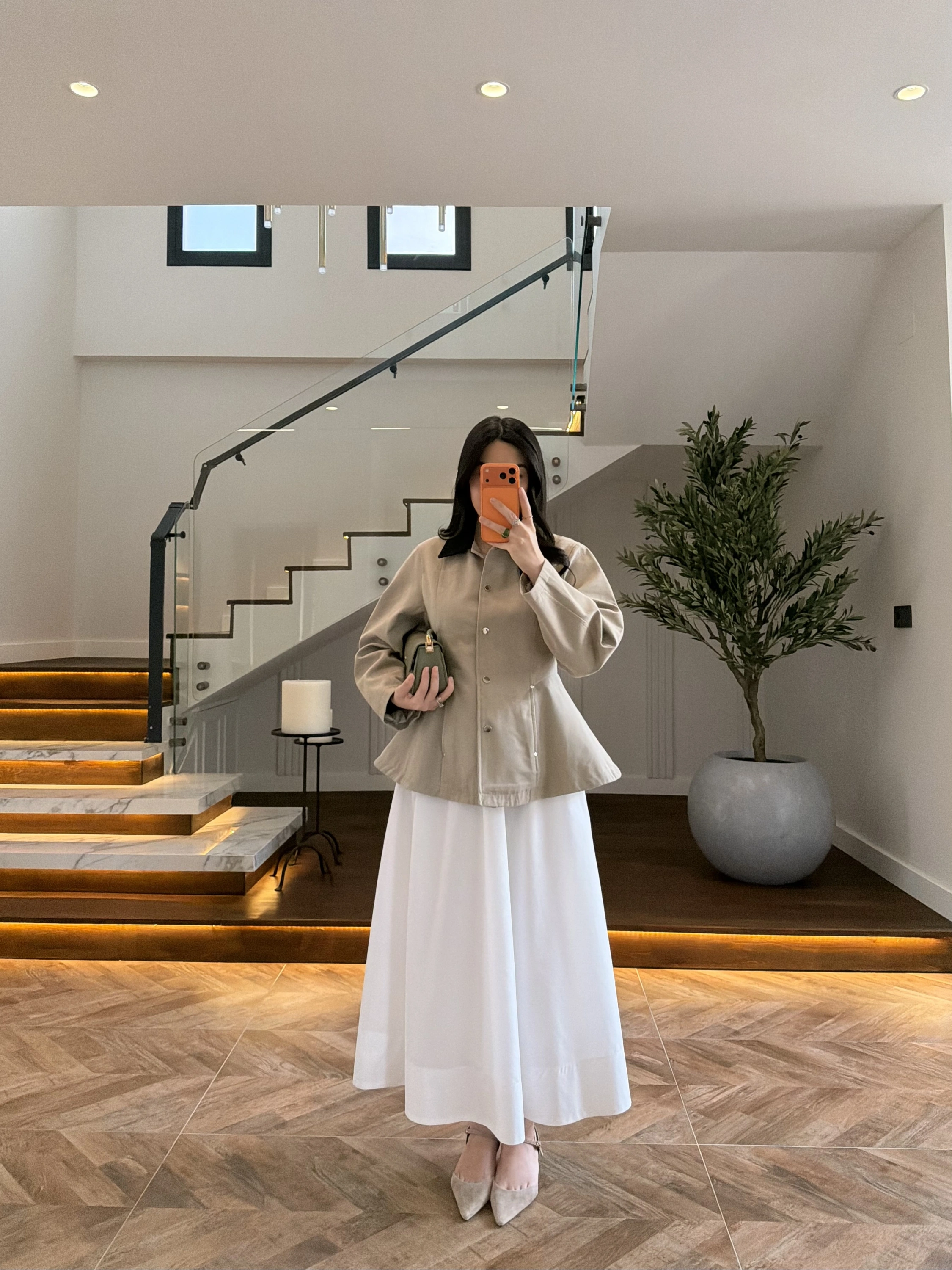 HAKİ KONTRAST YAKALI CEKET-7755