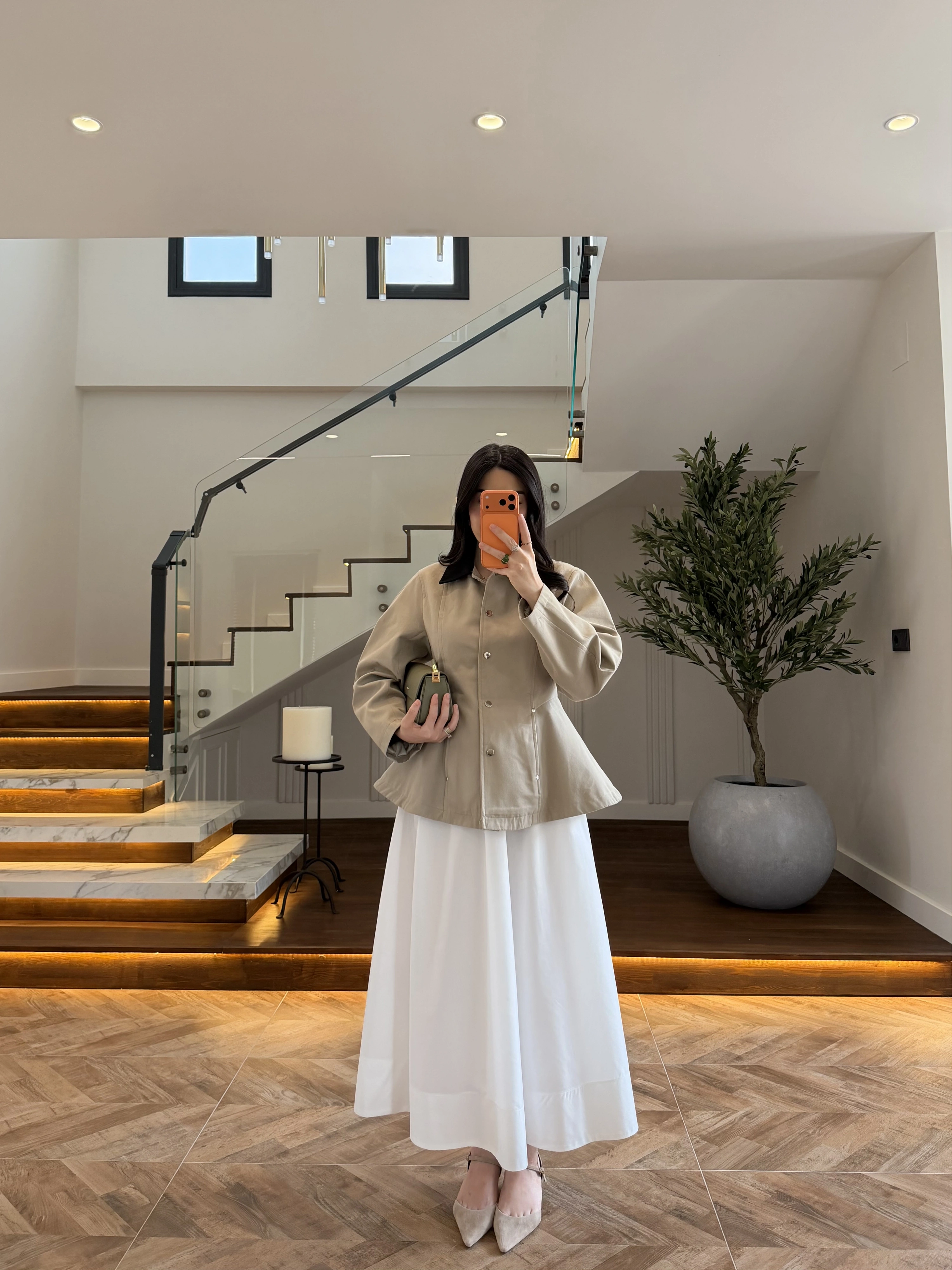 HAKİ KONTRAST YAKALI CEKET-7755