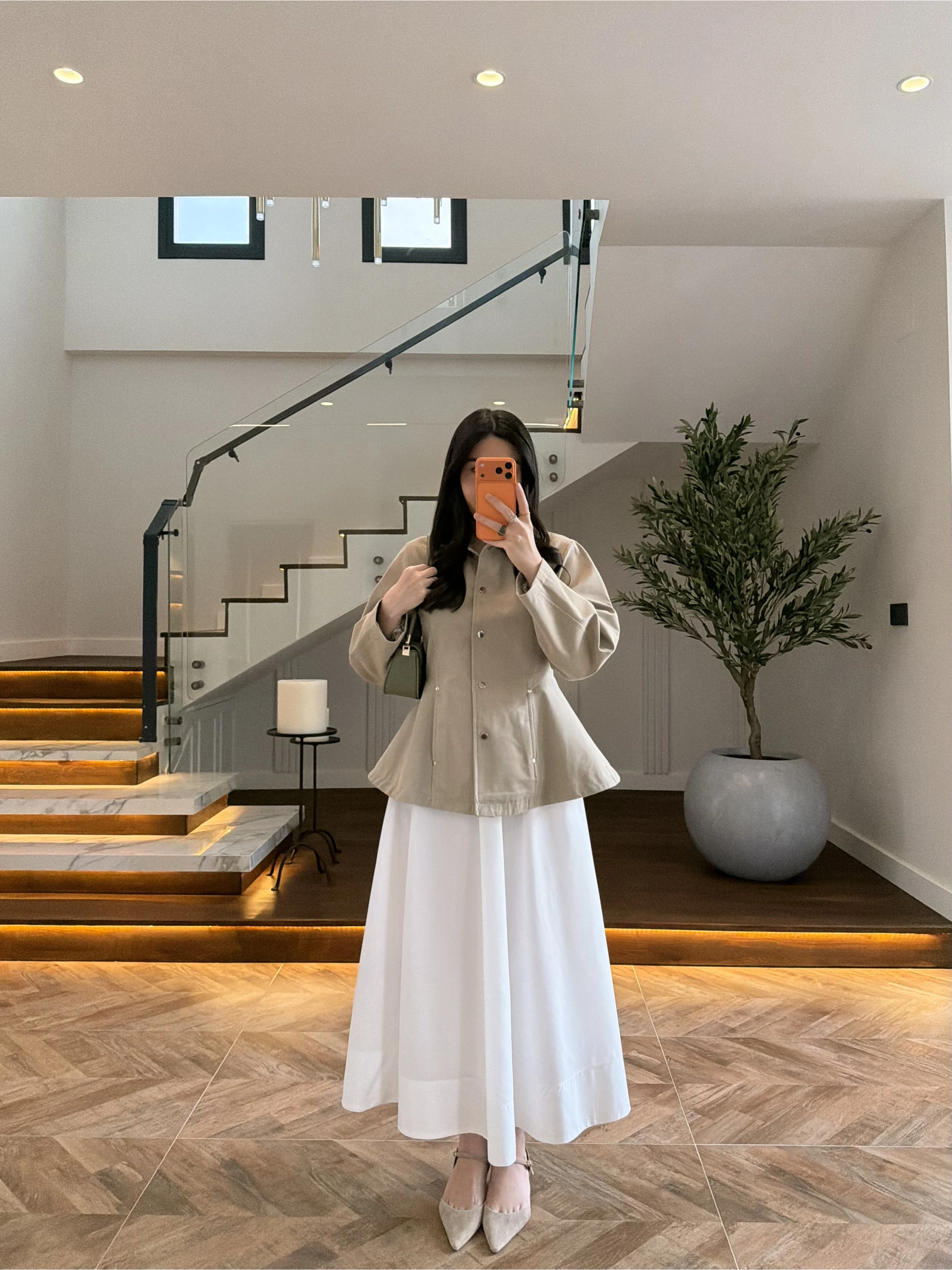 HAKİ KONTRAST YAKALI CEKET-7755