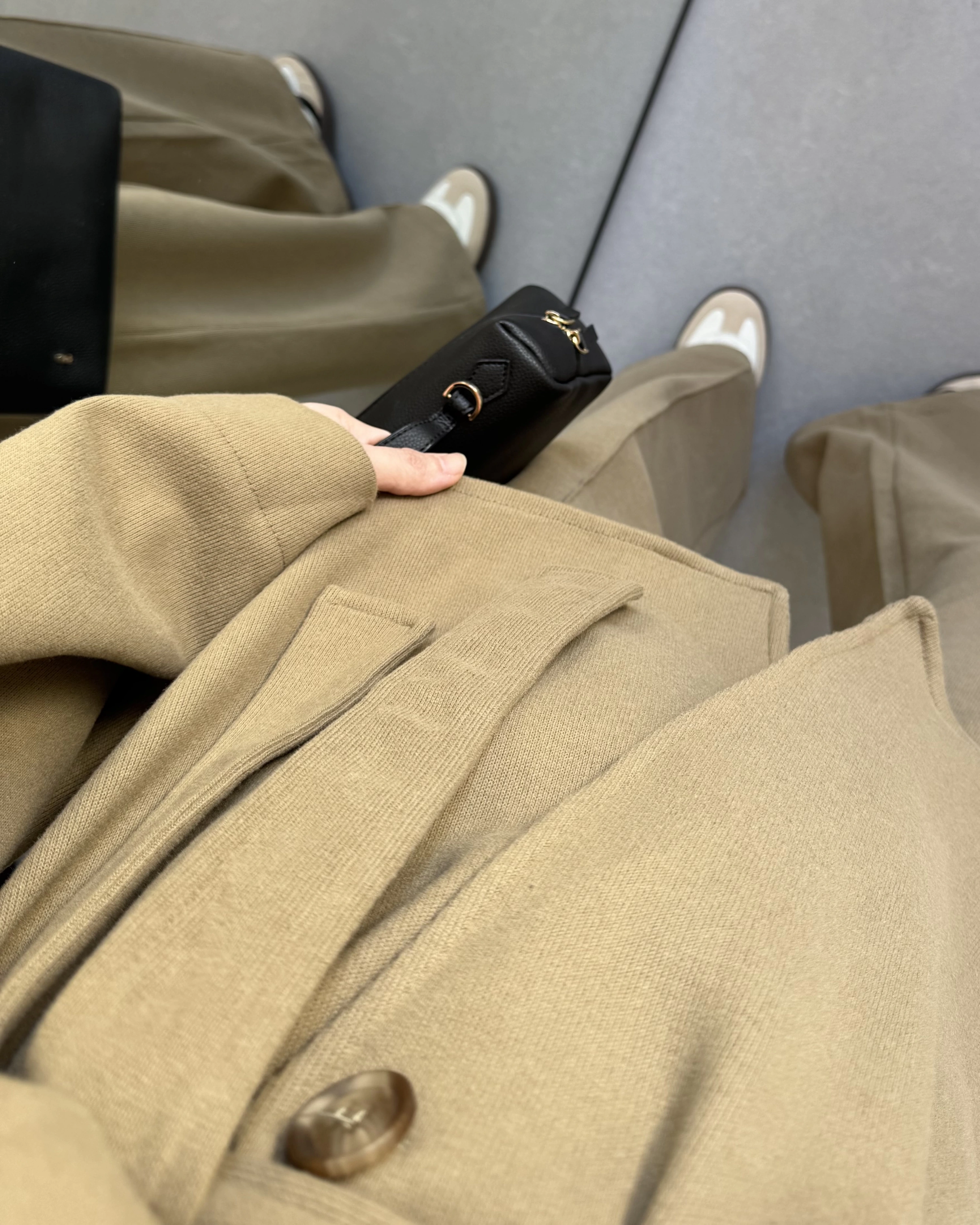 HAKİ KRUVAZE YAKA BELİ KUŞAKLI TAKIM