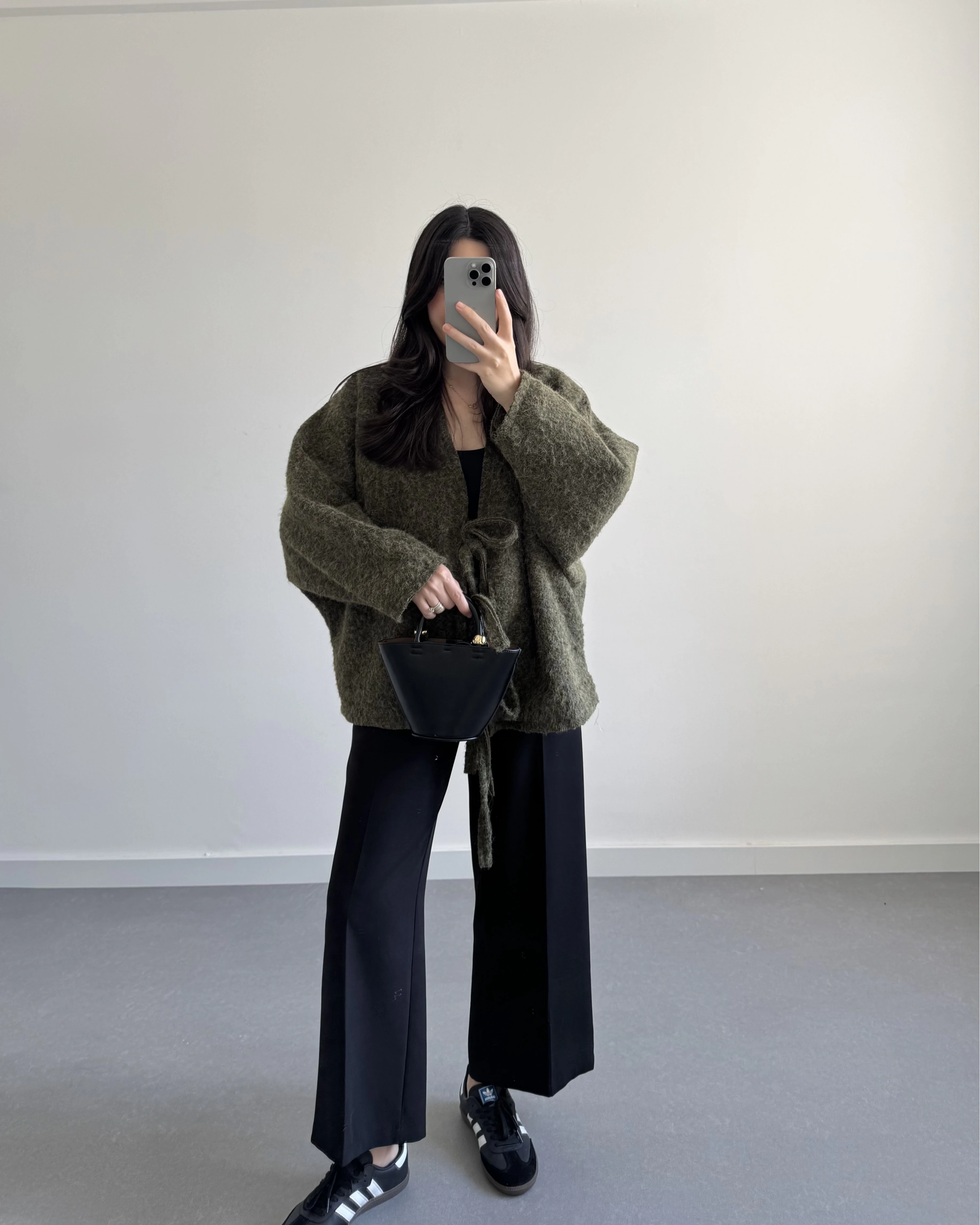 HAKİ SAKALLI KAŞE TASARIM CEKET