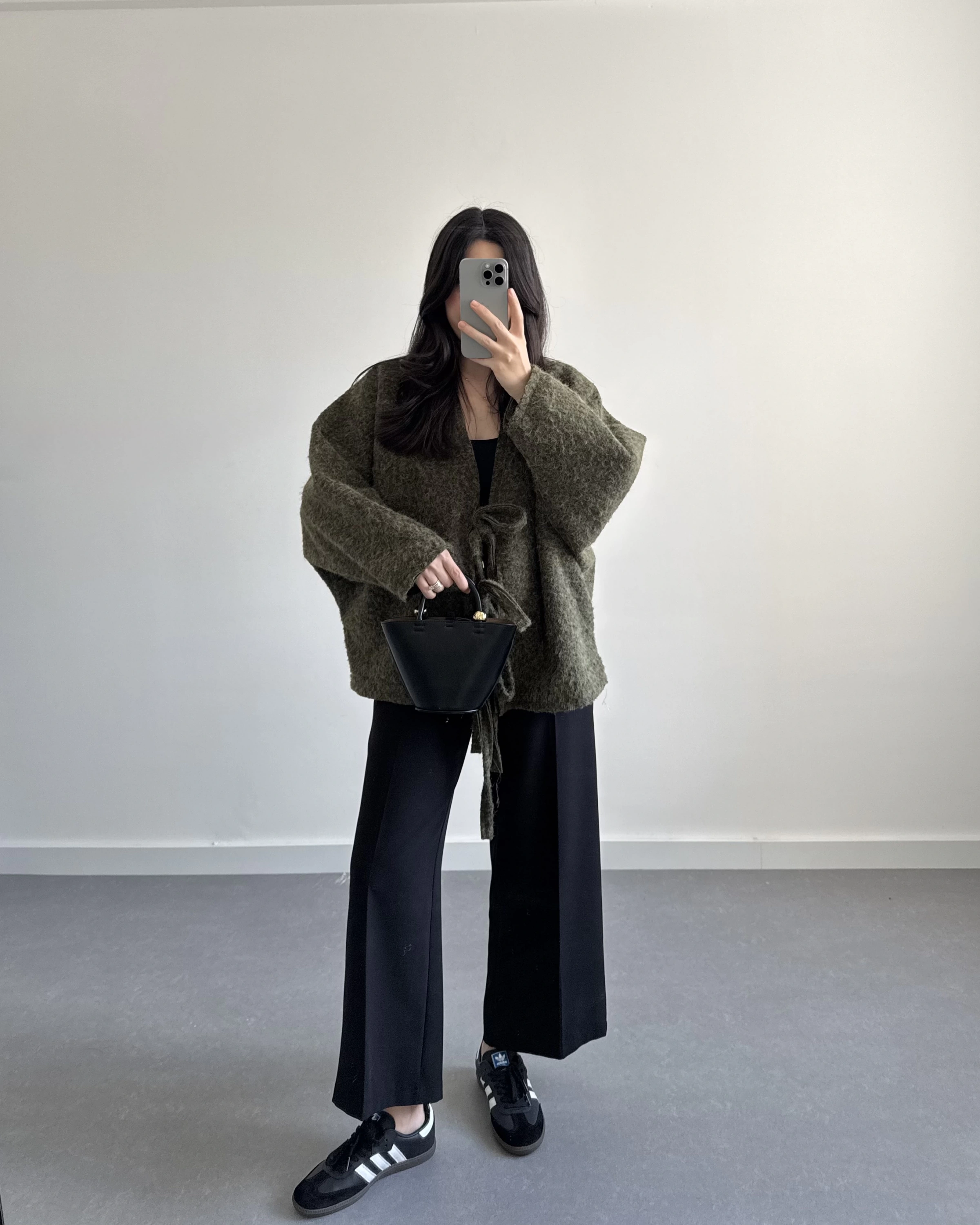 HAKİ SAKALLI KAŞE TASARIM CEKET