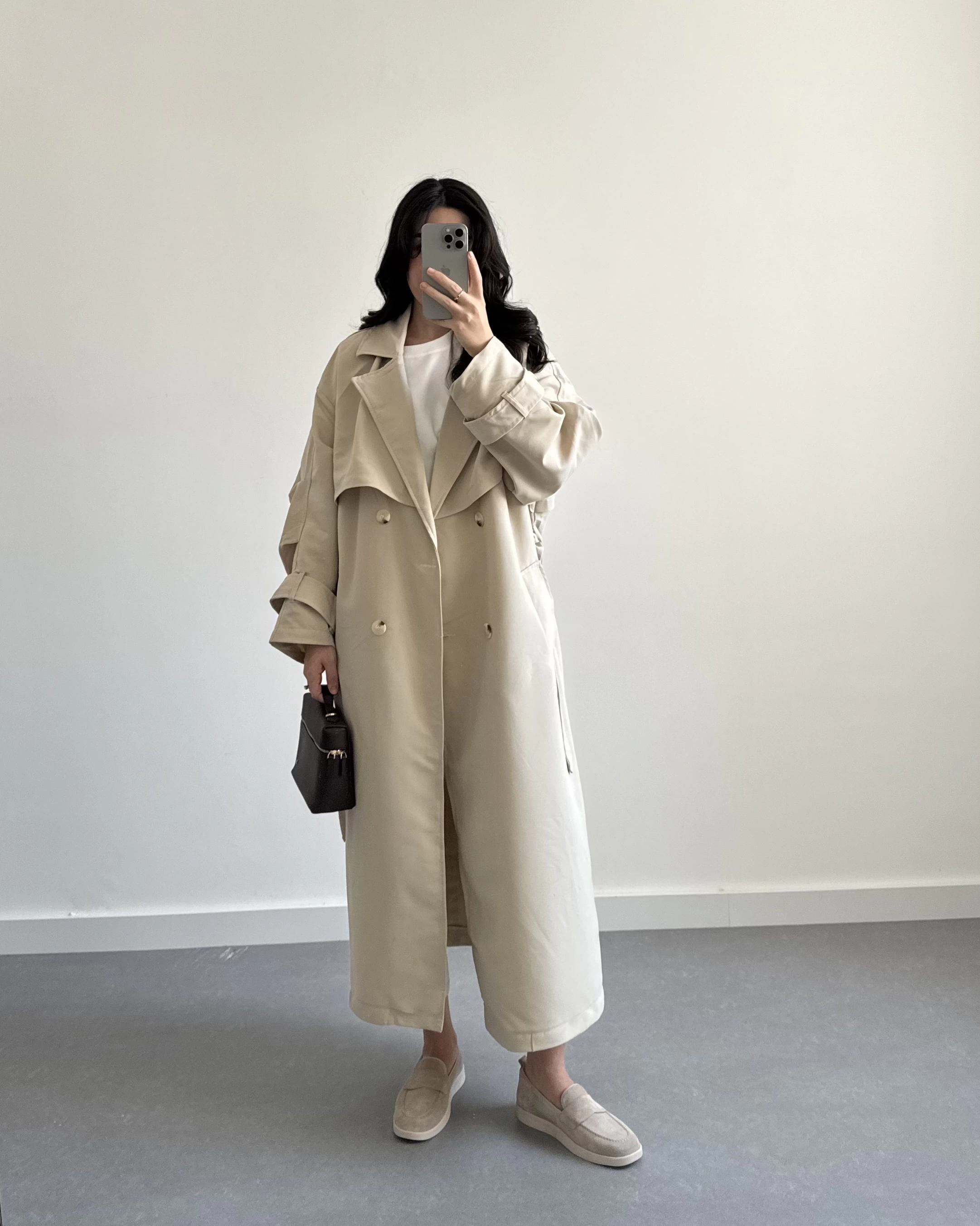 JOSEF OVERSİZE AÇIK BEJ OVERSİZE TRENÇKOT