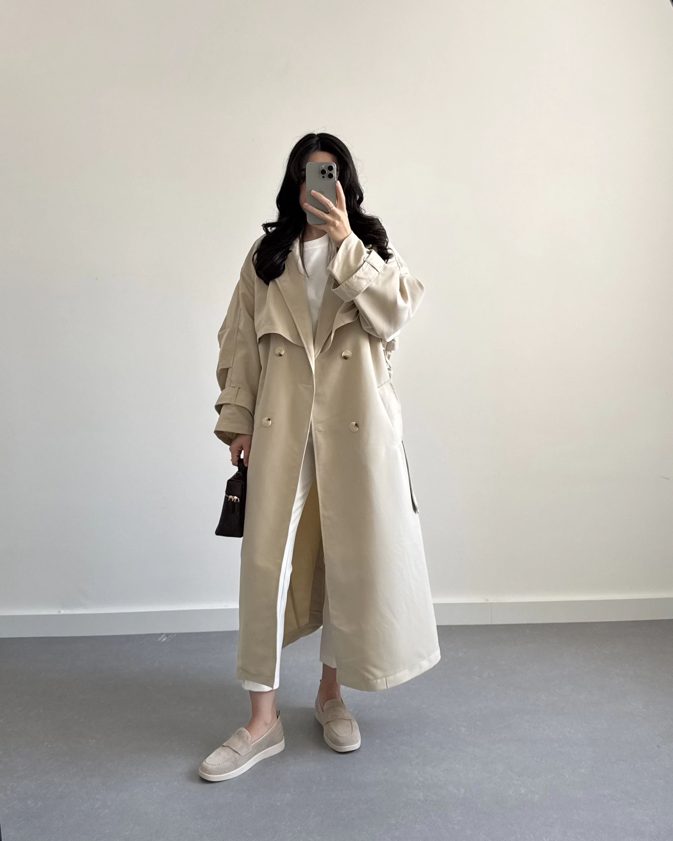 JOSEF OVERSİZE AÇIK BEJ OVERSİZE TRENÇKOT