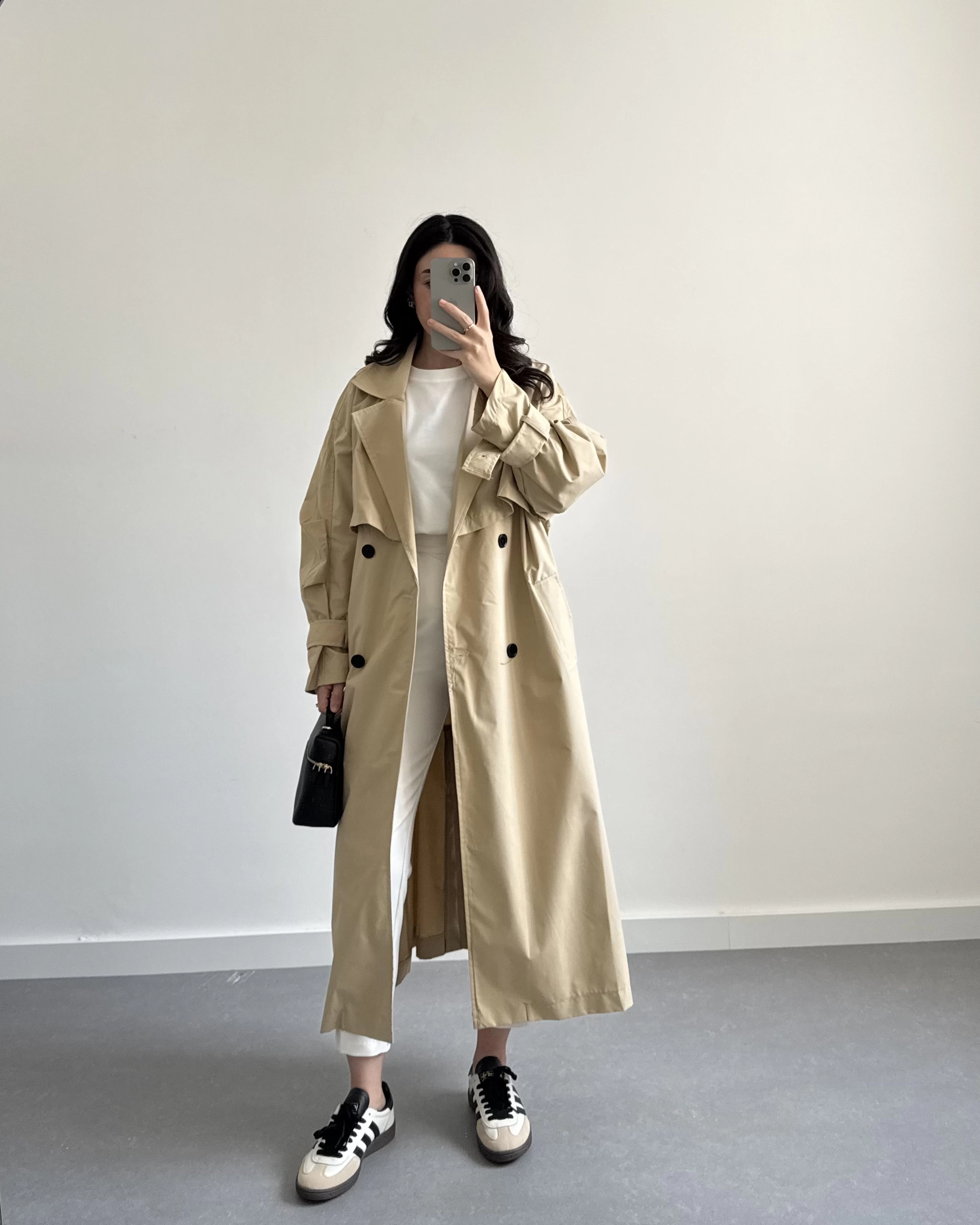 JOSEF OVERSİZE KOYU BEJ OVERSİZE TRENÇKOT