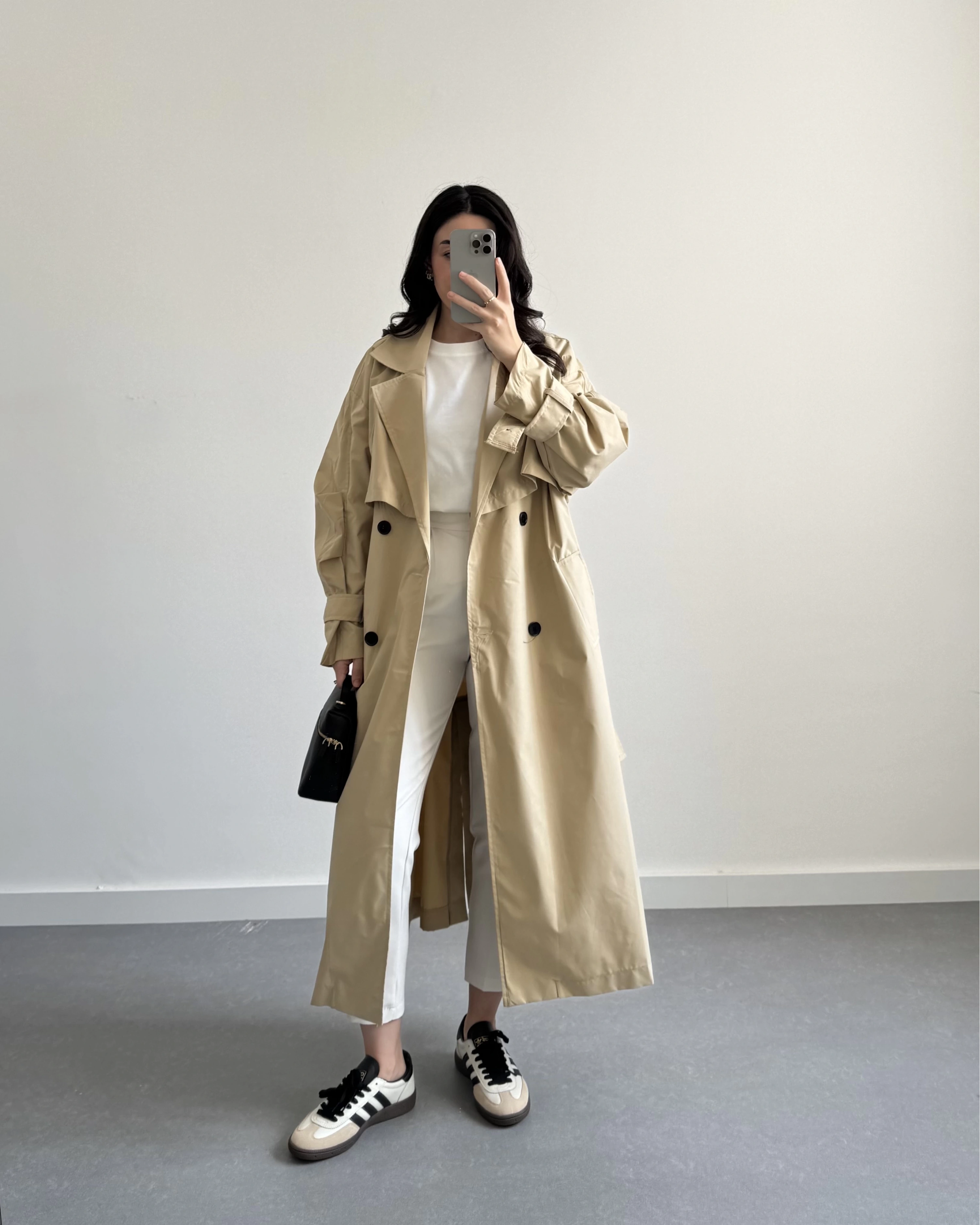 JOSEF OVERSİZE KOYU BEJ OVERSİZE TRENÇKOT