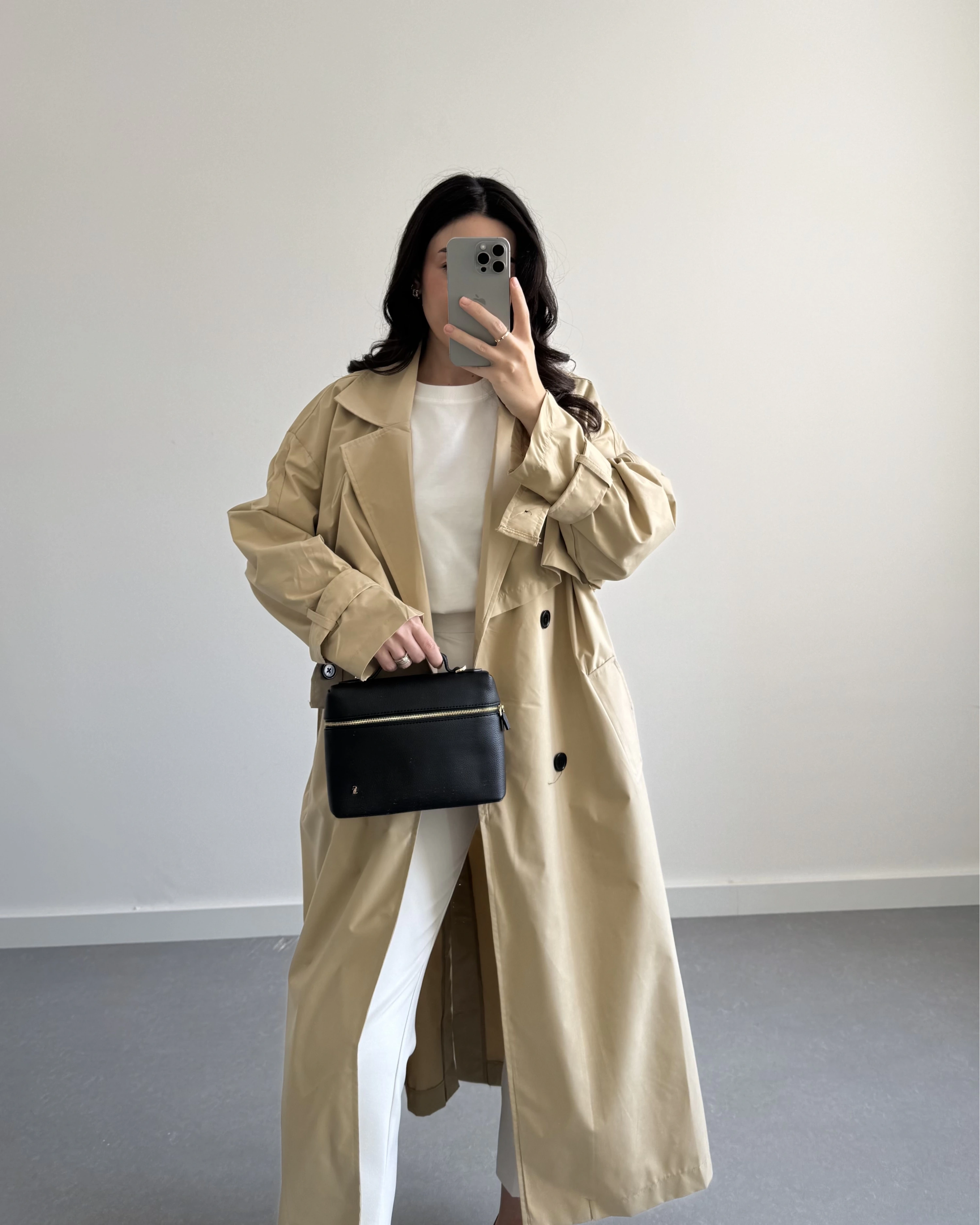 JOSEF OVERSİZE KOYU BEJ OVERSİZE TRENÇKOT