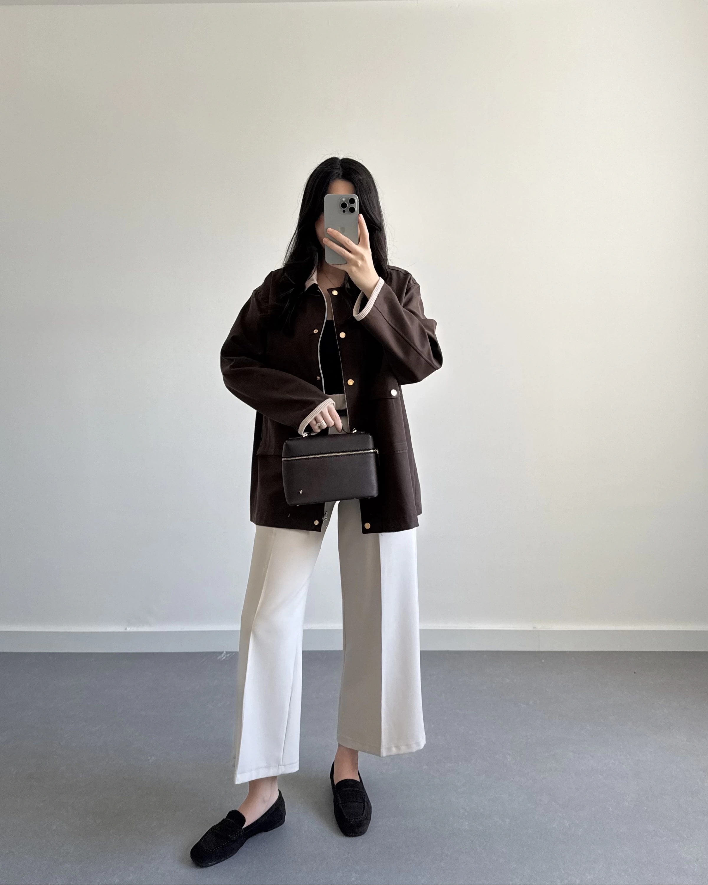 KADİFE YAKALI VİSKON CEKET KAHVE