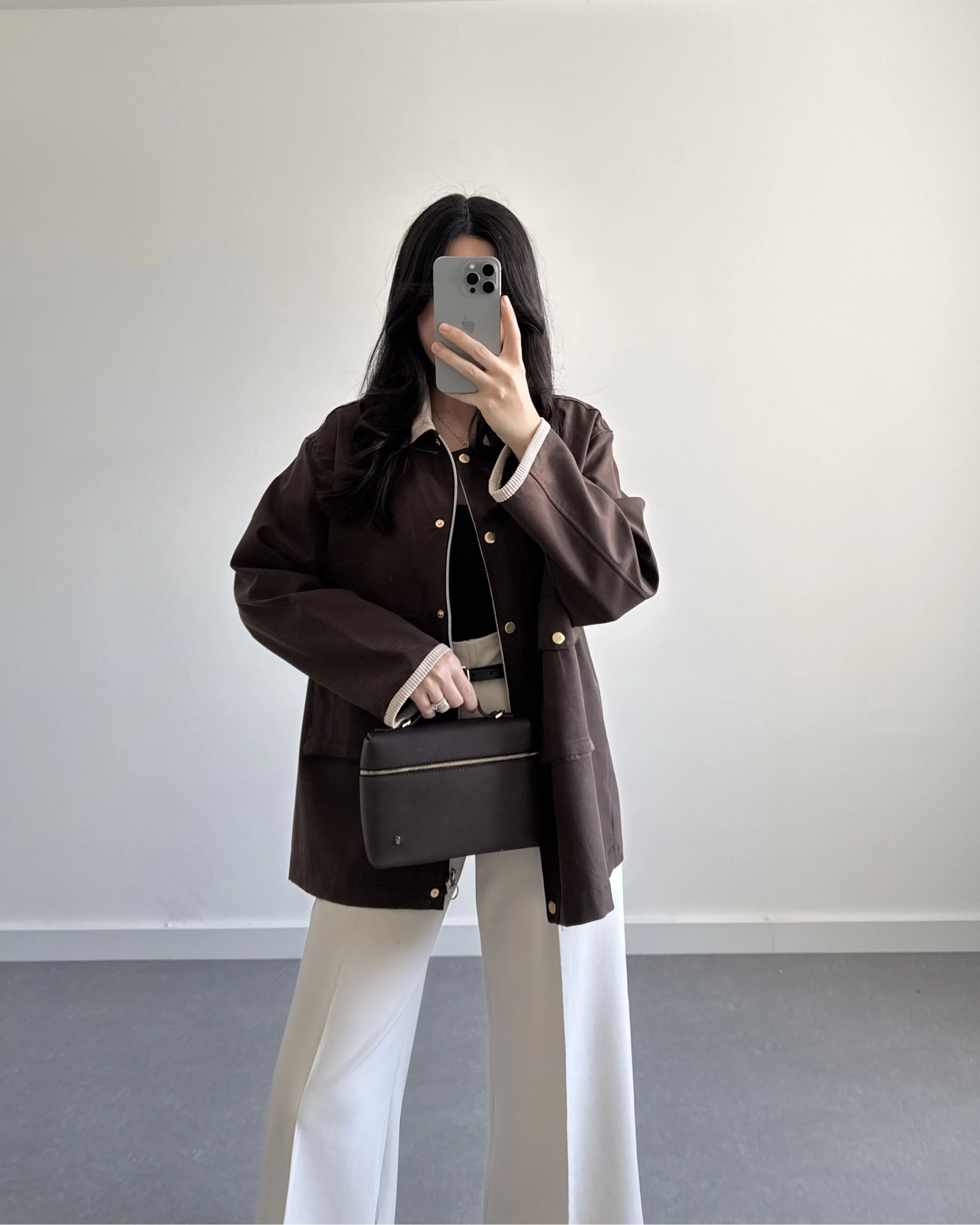 KADİFE YAKALI VİSKON CEKET KAHVE