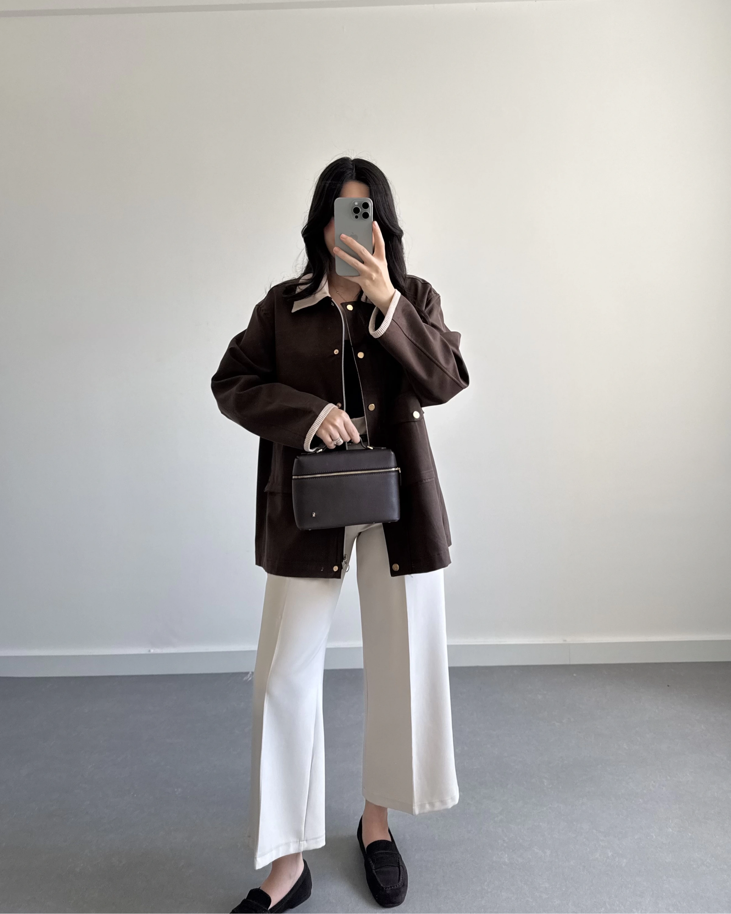 KADİFE YAKALI VİSKON CEKET KAHVE