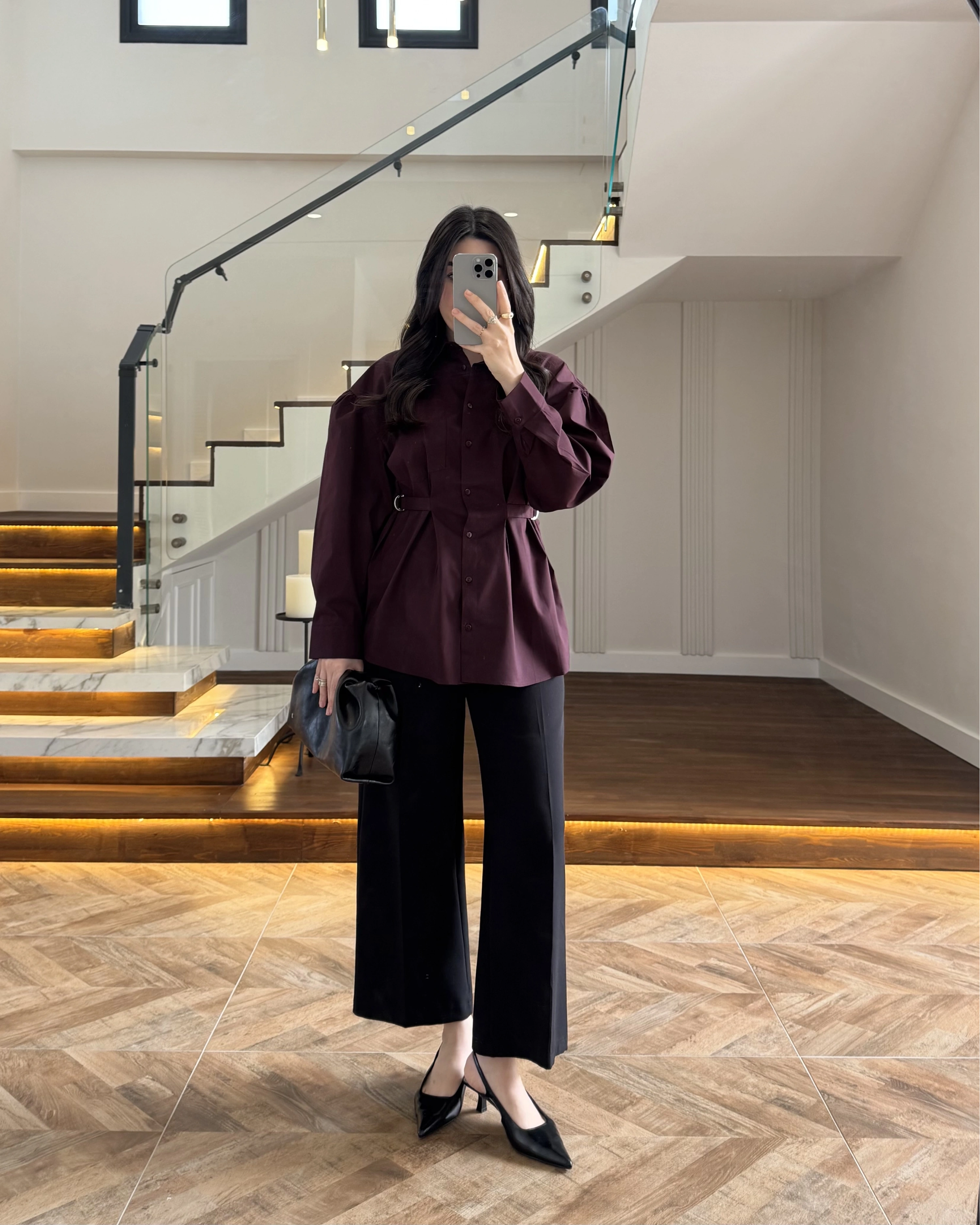 MÜRDÜM BAĞLAMA DETAY POPLİN GÖMLEK -5441