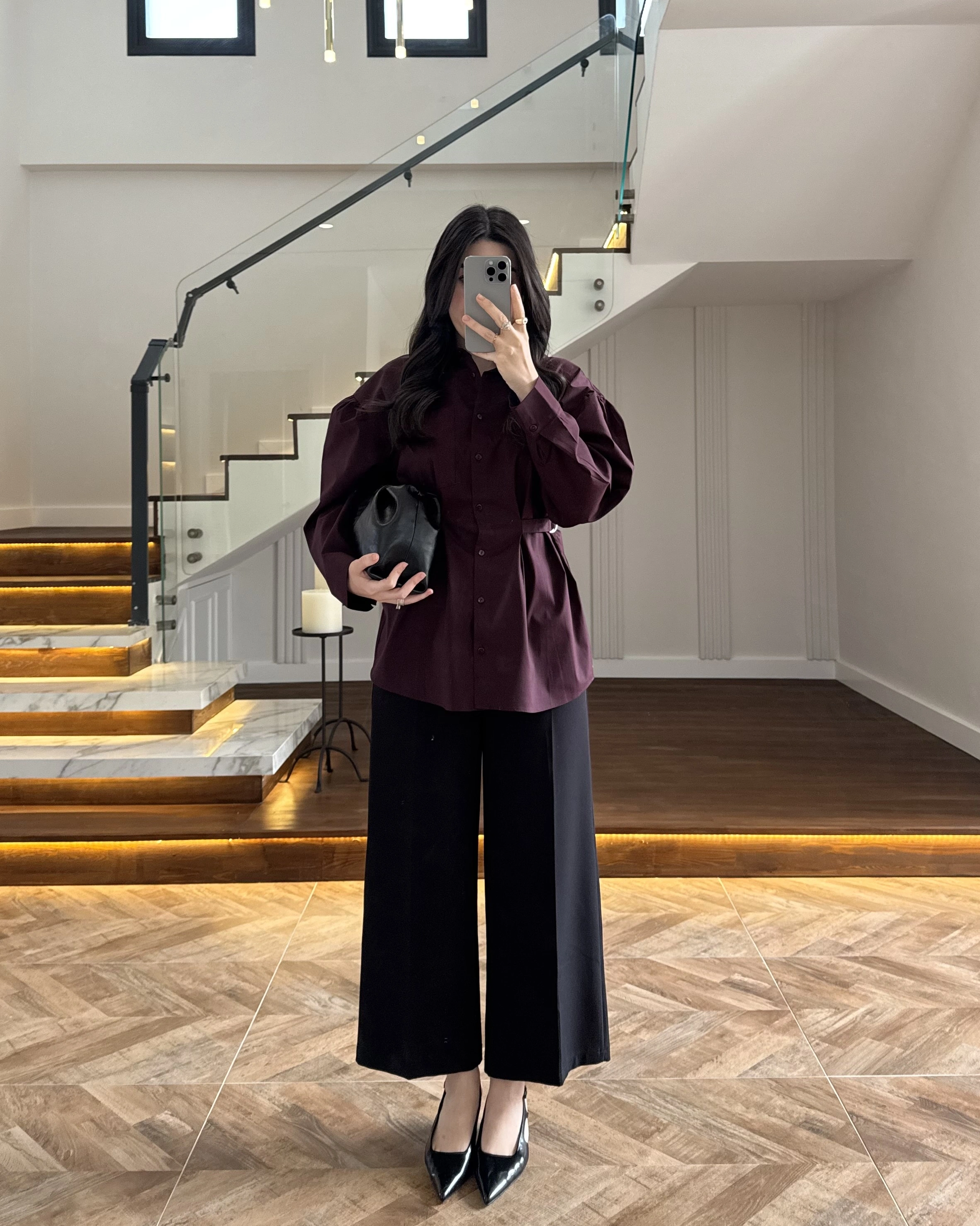 MÜRDÜM BAĞLAMA DETAY POPLİN GÖMLEK -5441