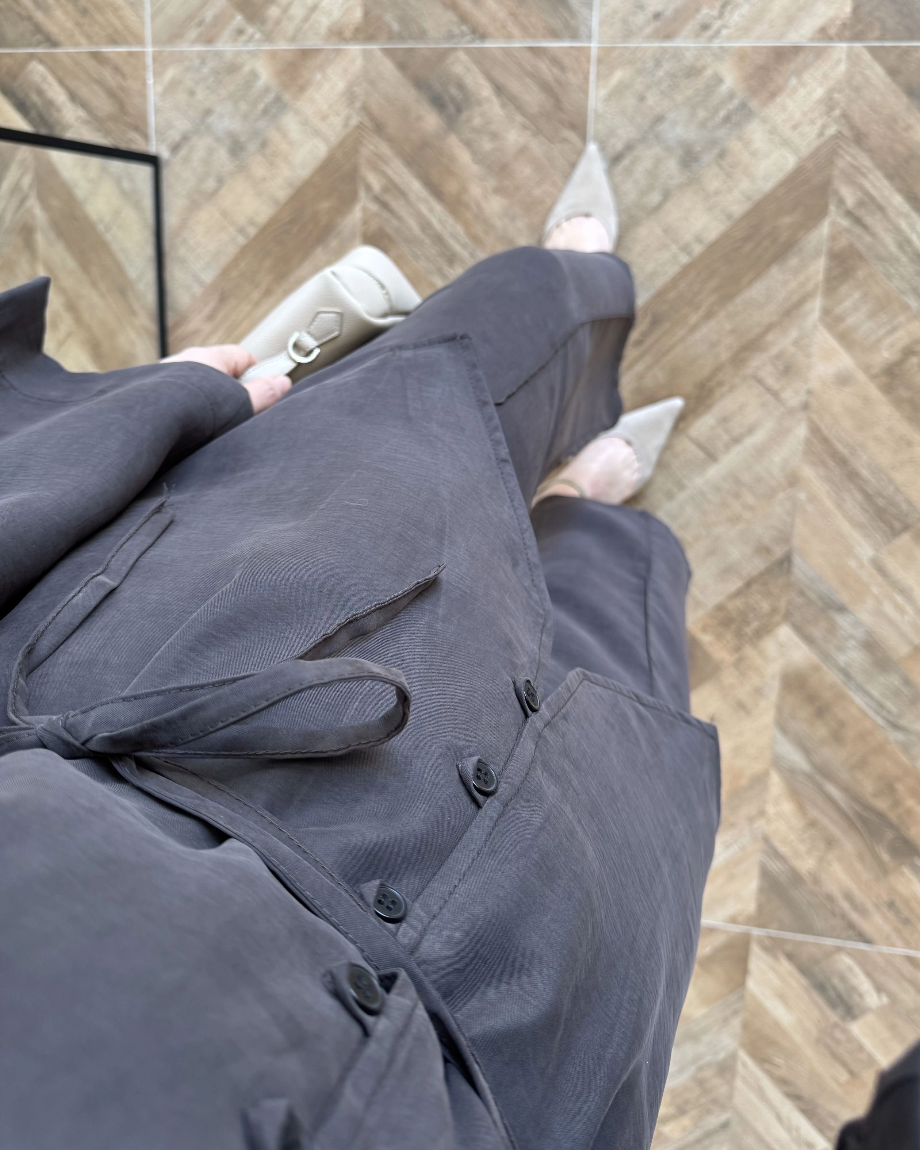 (15 ŞUBAT KARGOLAMA) KAHVE BAĞLAMALI DÜĞMELİ TAKIM -8916