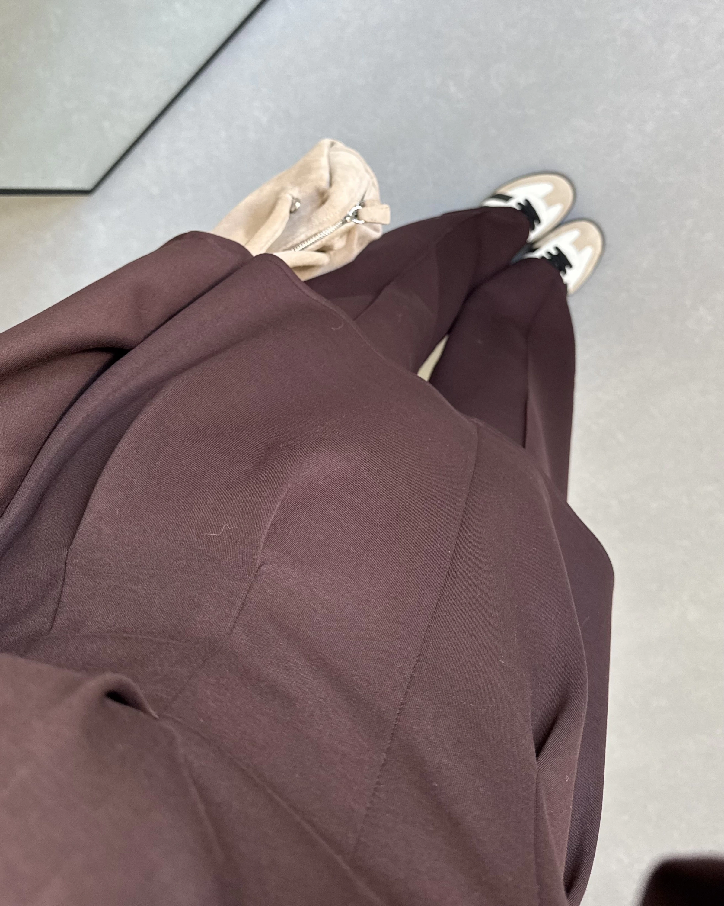 KAHVE BELİ KUŞAKLI PİLELİ MODAL TAKIM