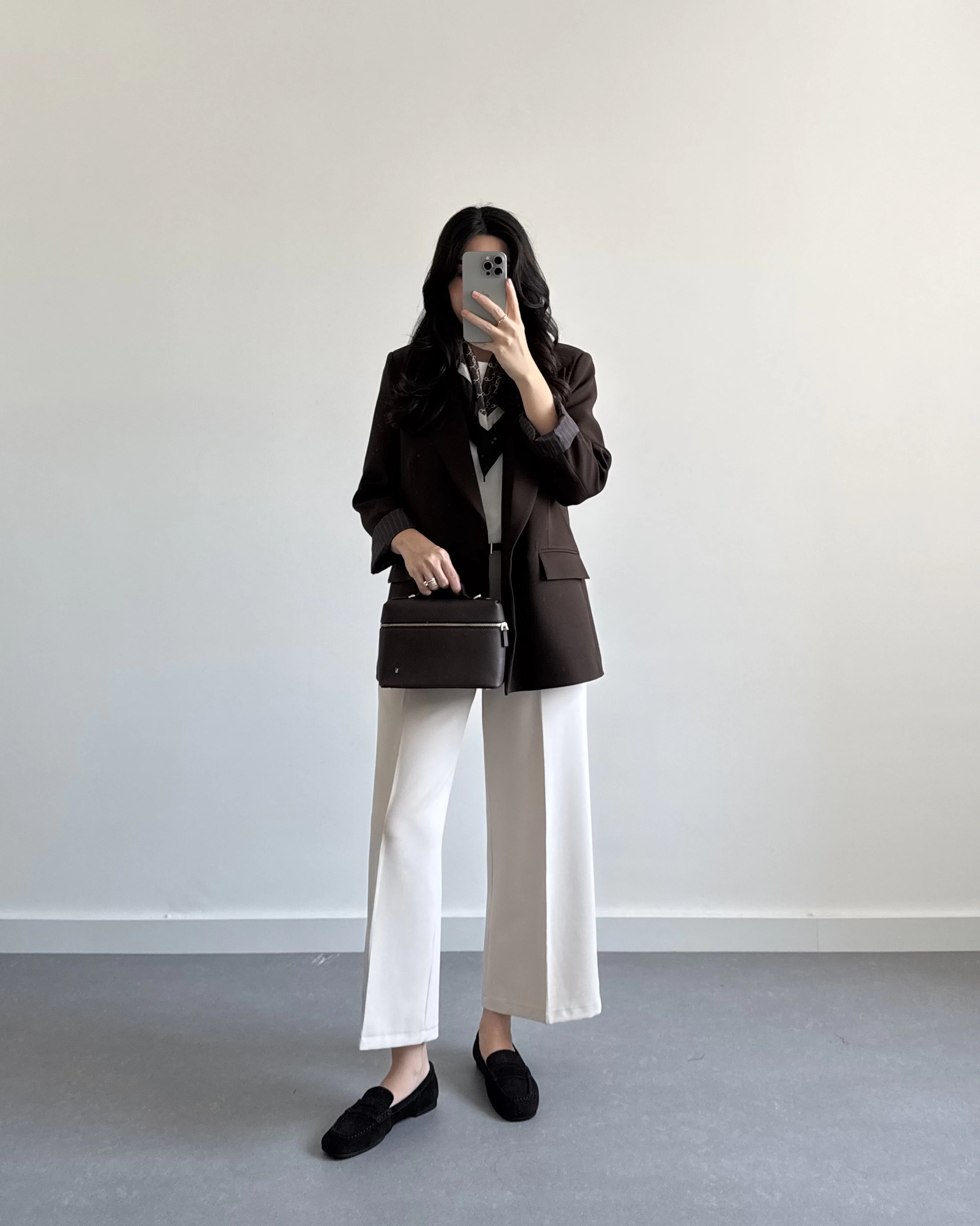 KAHVE ÇİZGİ DETAYLI BLAZER CEKET