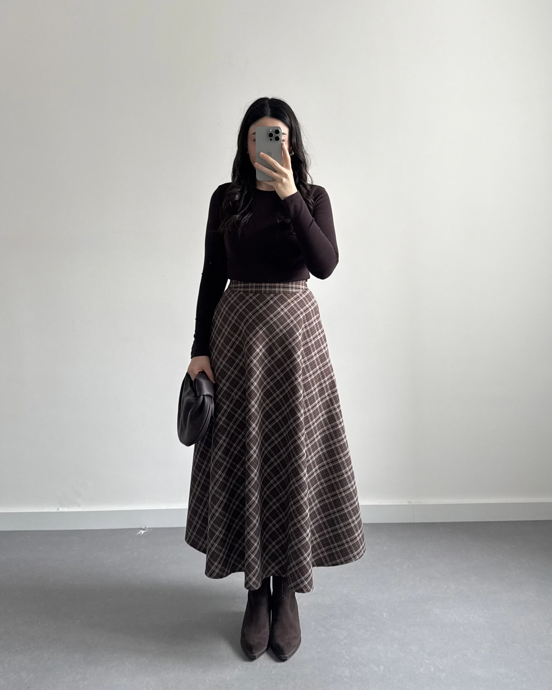 KAHVE EKOSE CEPLİ ETEK