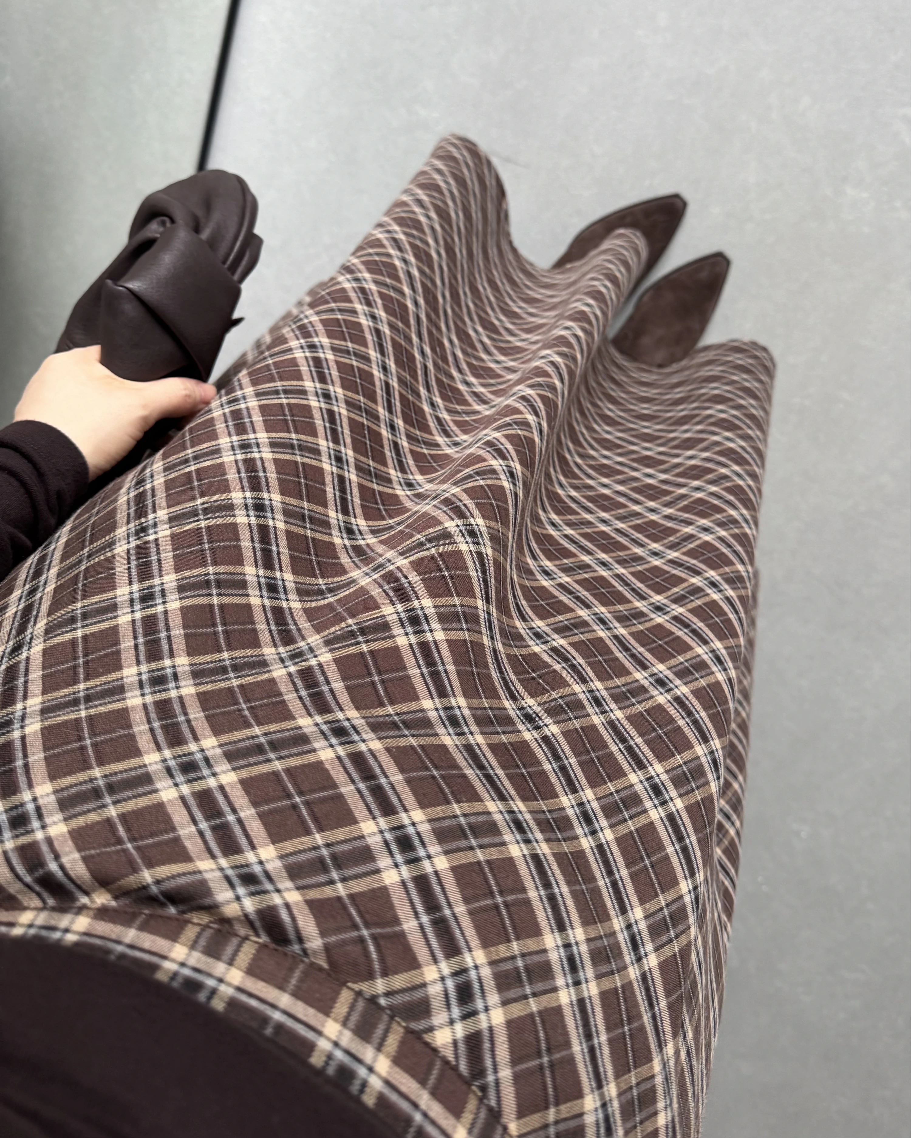 KAHVE EKOSE CEPLİ ETEK