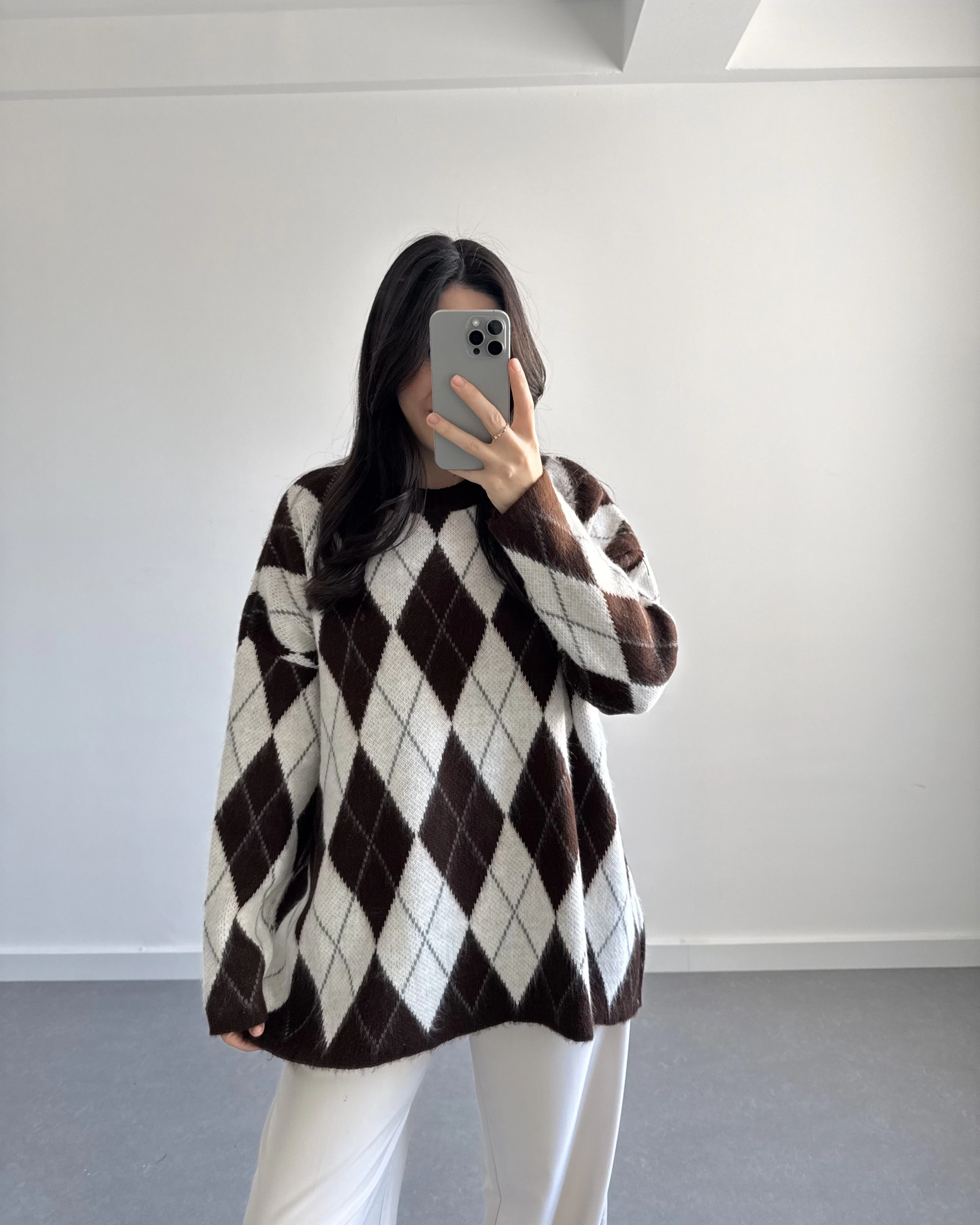 KAHVE EKRU BAKLAVA KAZAK