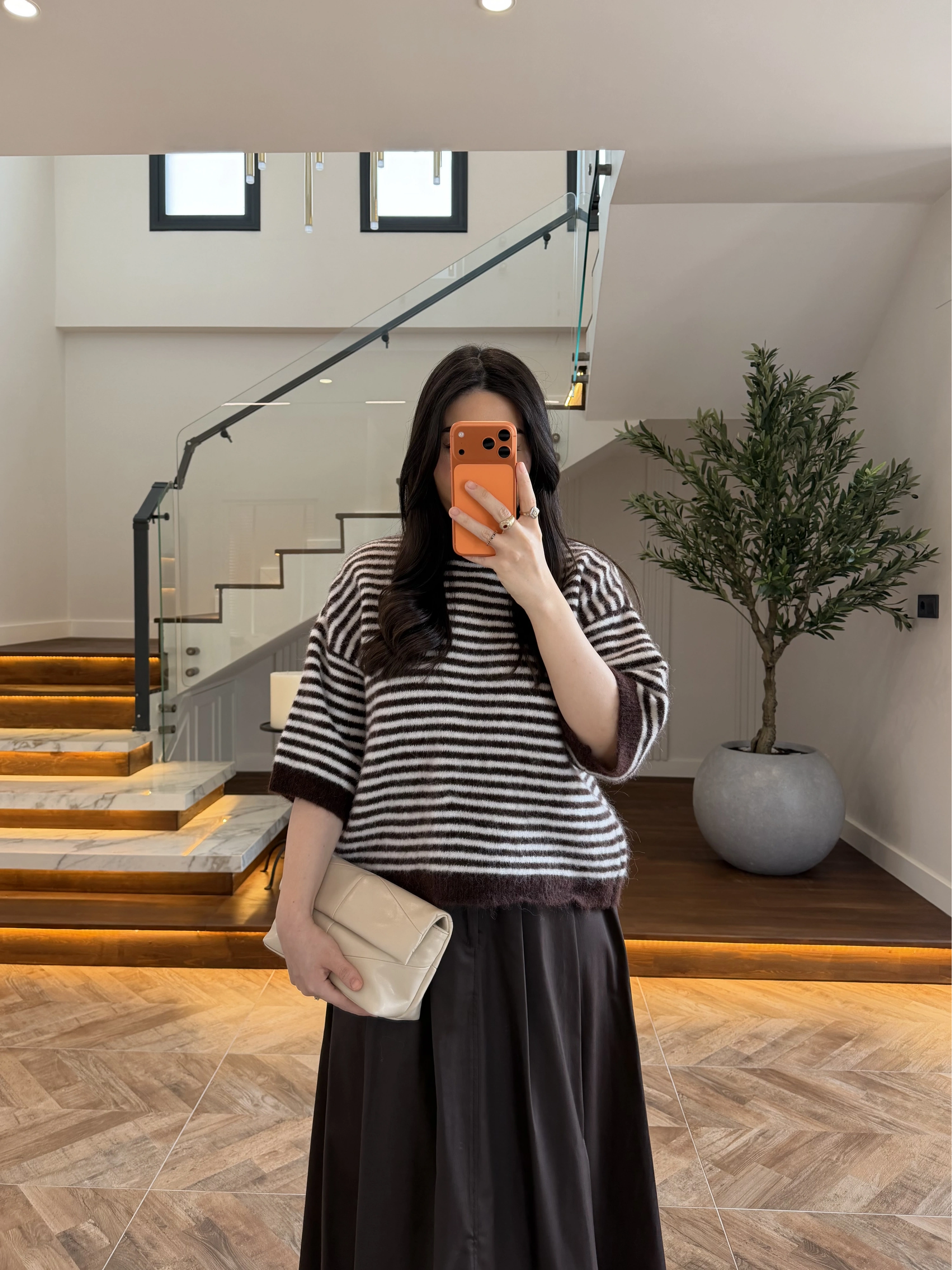 KAHVE-EKRU KISA KOL TRİKO - 5282