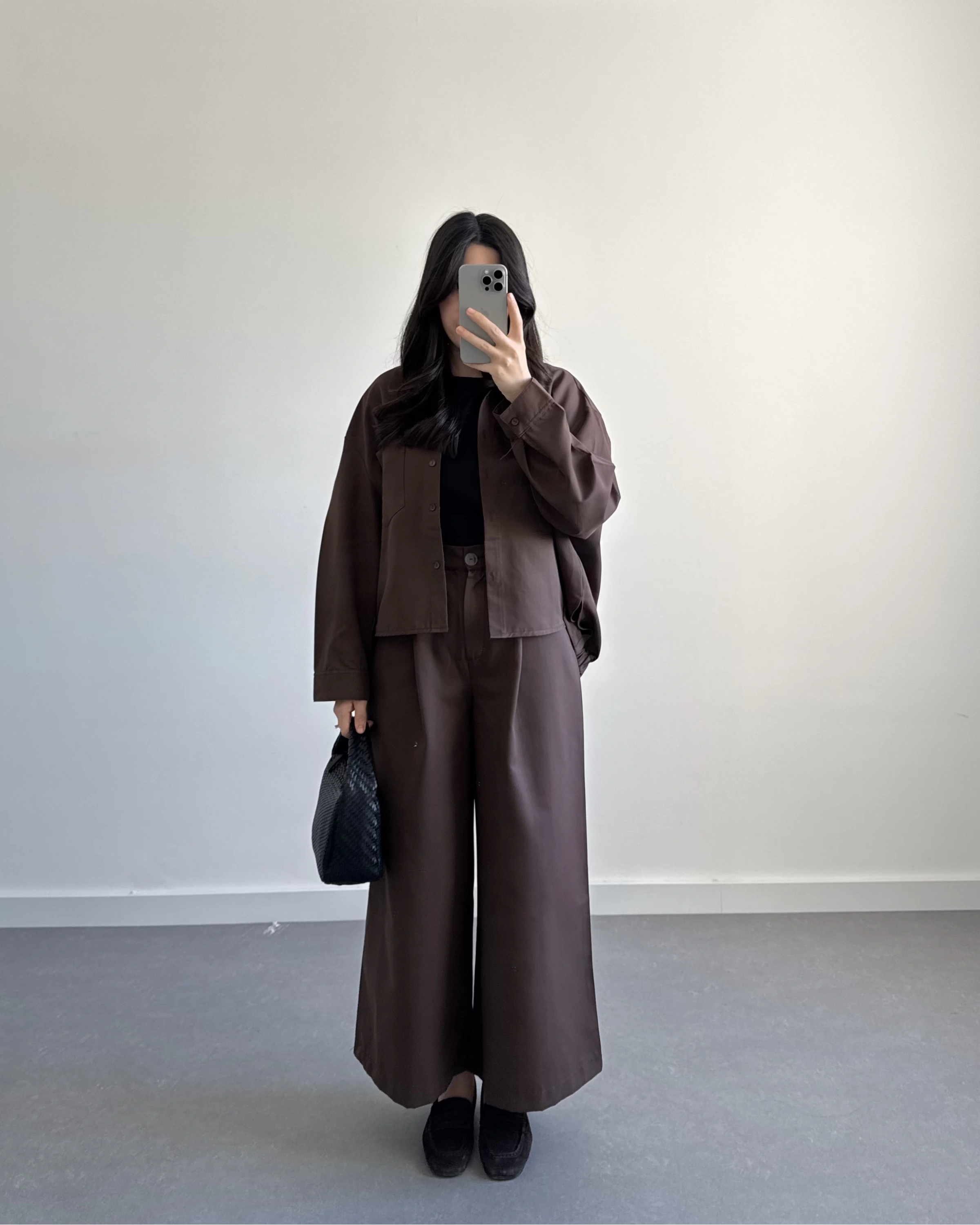 KAHVE GENİŞ PAÇA OVERSİZE TAKIM