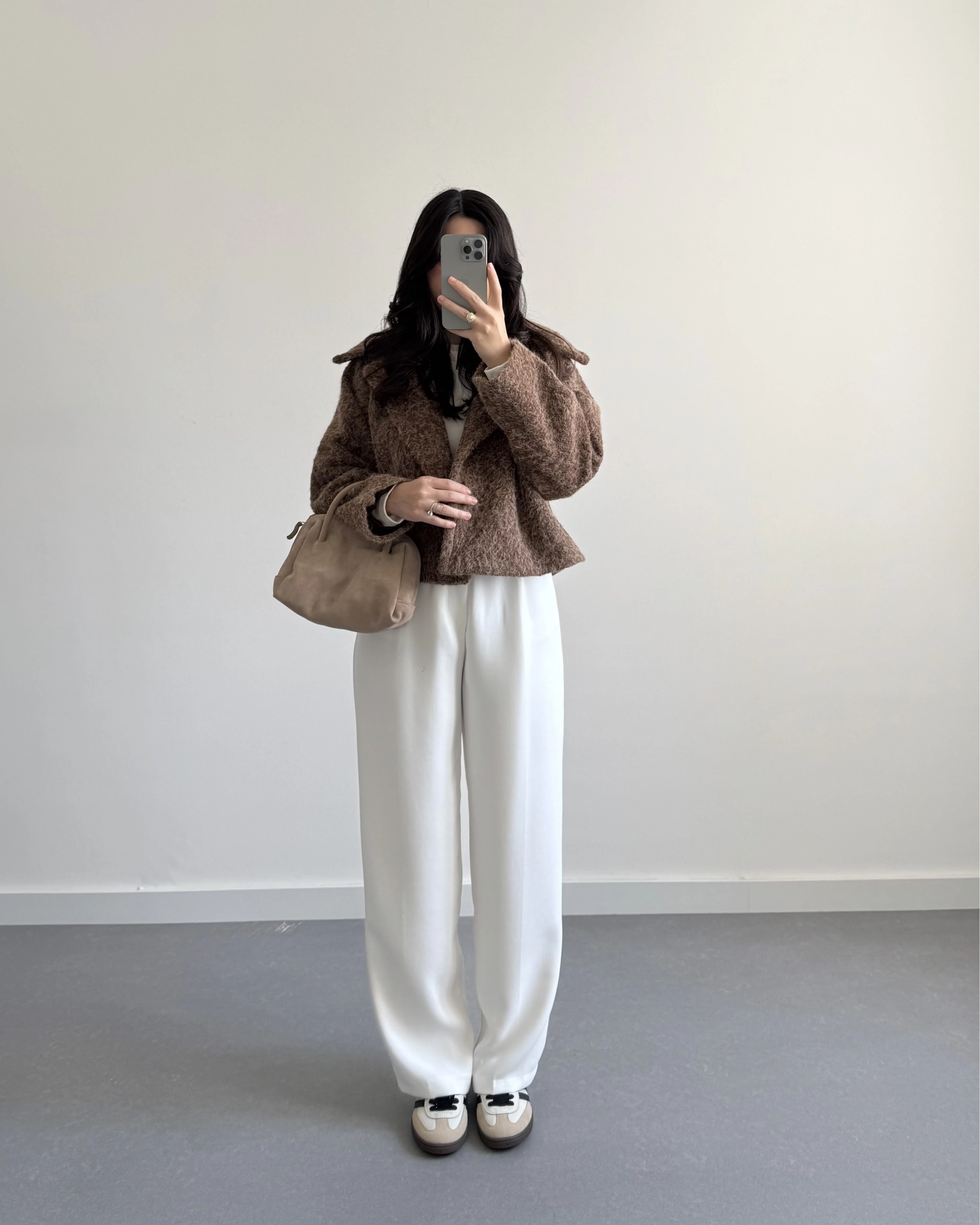 KAHVE KAŞE SAKALLI CEKET