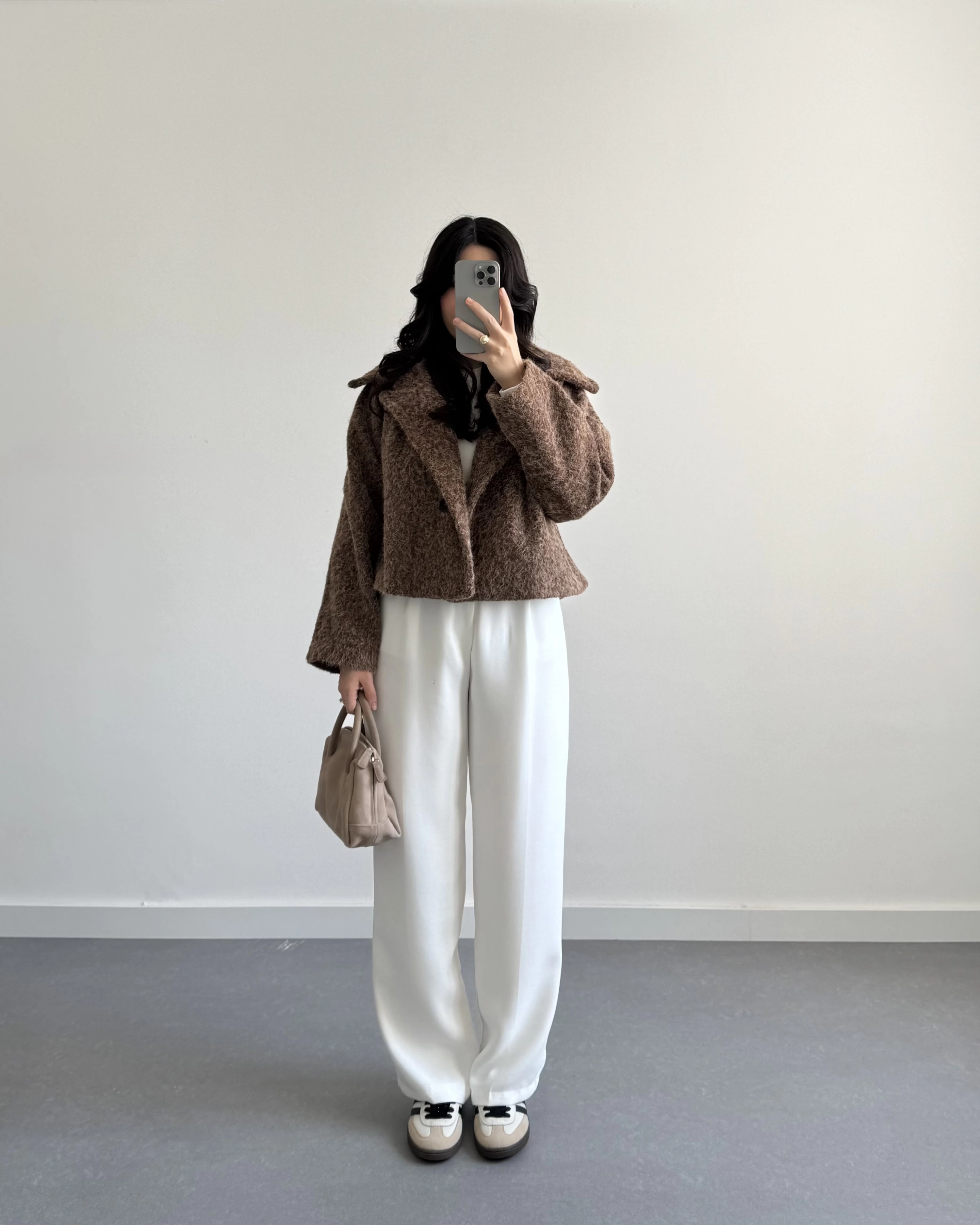 KAHVE KAŞE SAKALLI CEKET