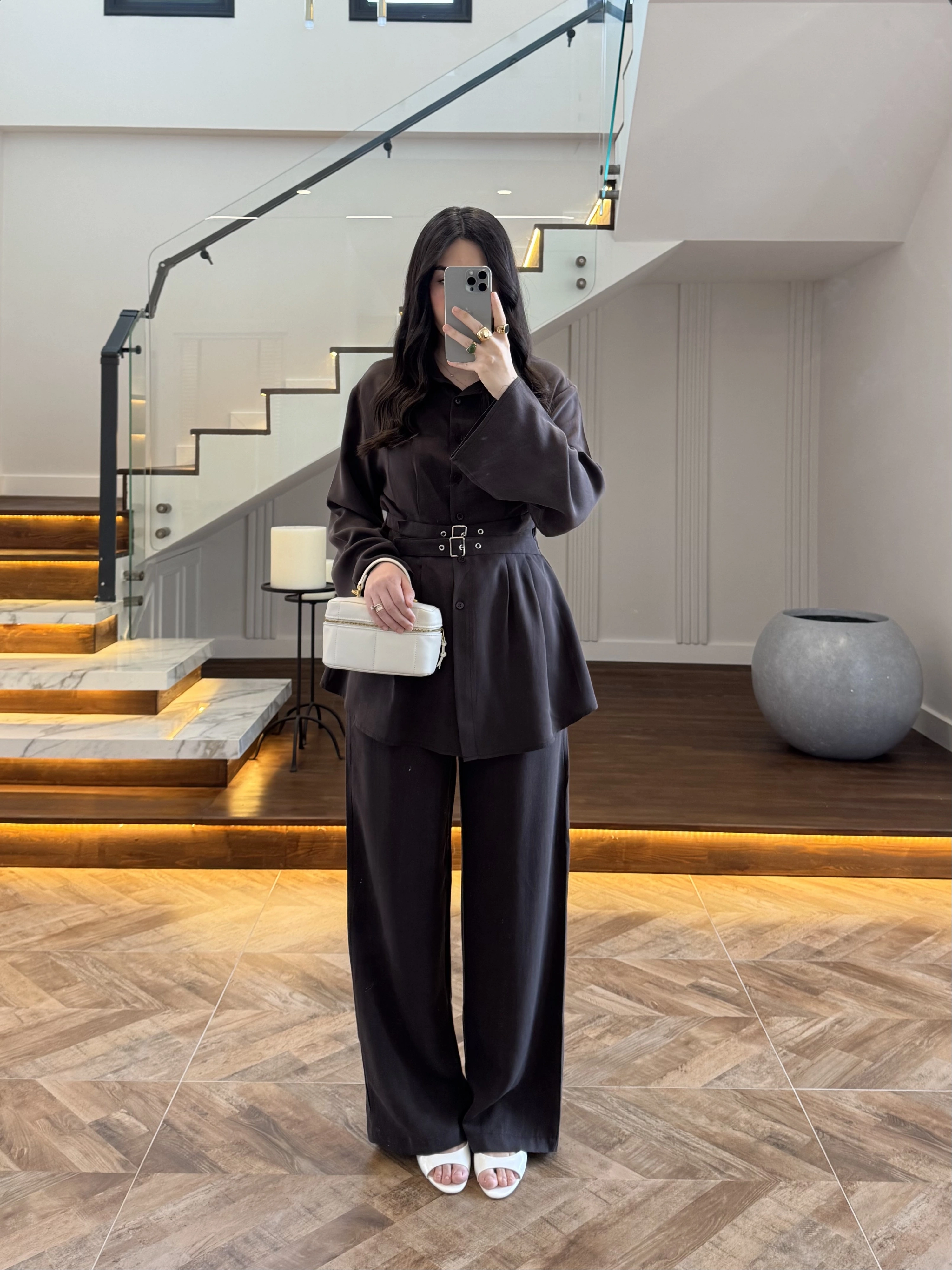 KAHVE KEMERLİ PİLELİ TAKIM -8937