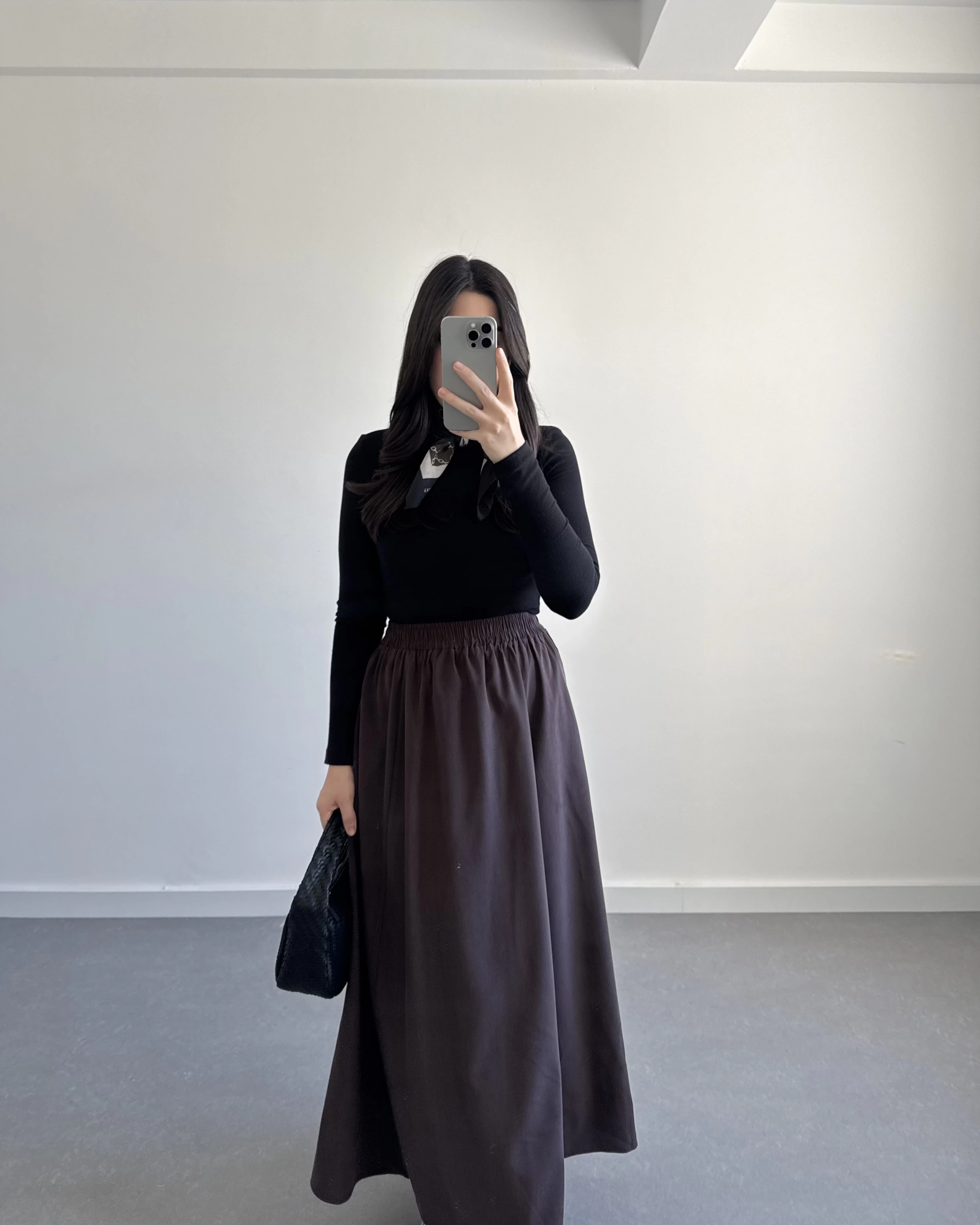 KAHVE MODAL MİDİ BOY ETEK