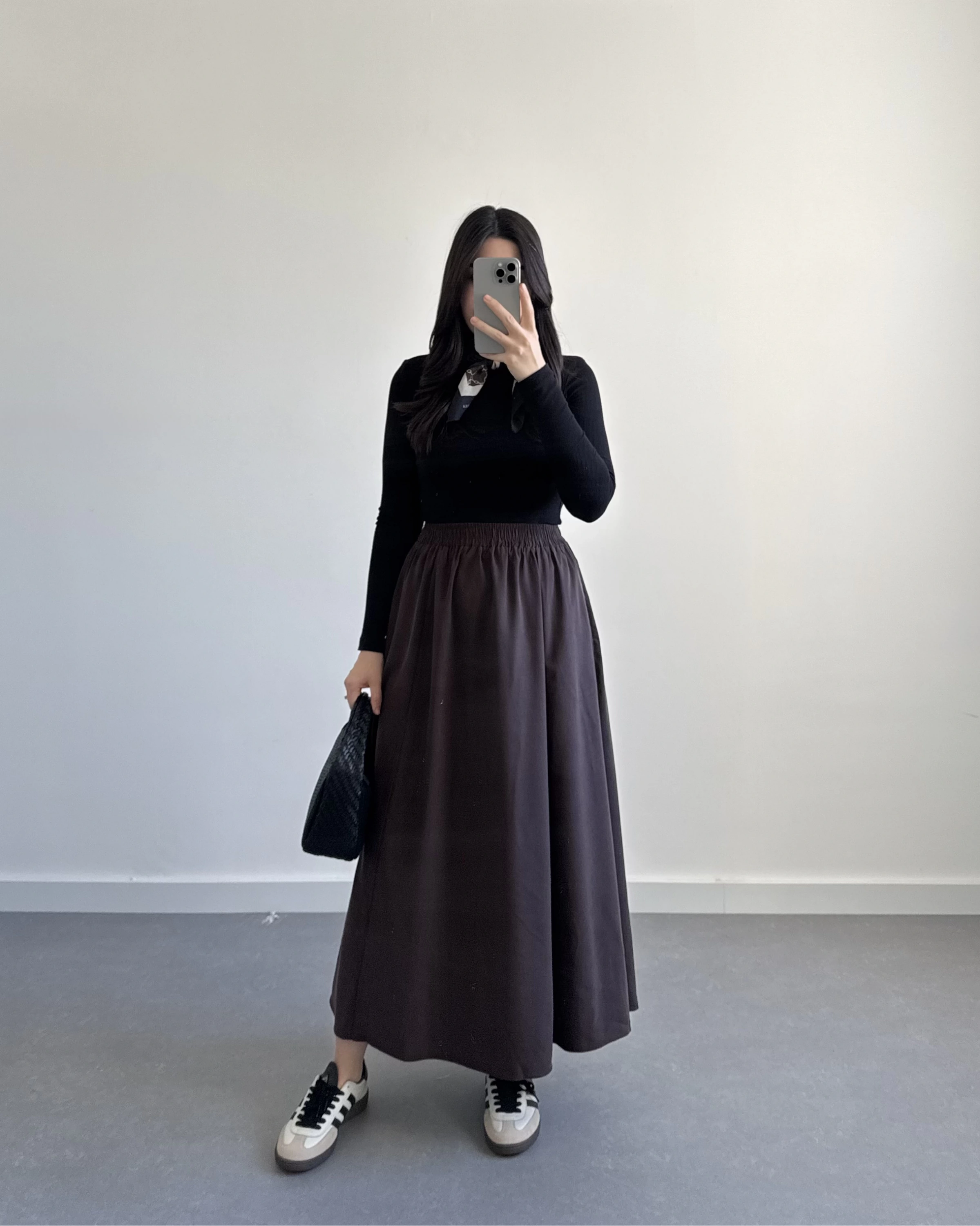 KAHVE MODAL MİDİ BOY ETEK